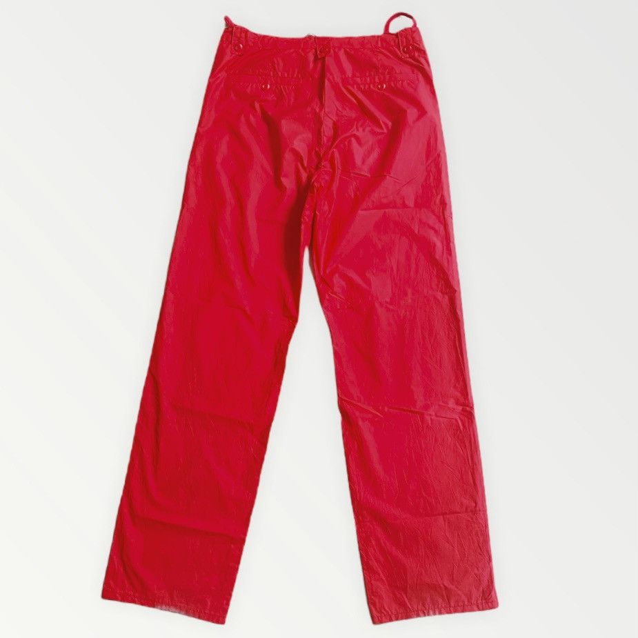 Helmut Lang Helmut Lang Archive Red Nylon Drawstring Pants Size US 30 / EU 46 - 2 Thumbnail
