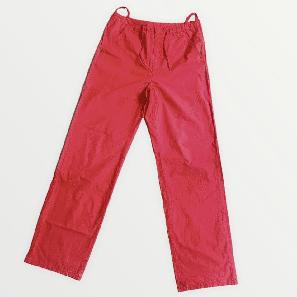 Image of Helmut Lang Archive Red Nylon Drawstring Pants, Men's (Size 30)