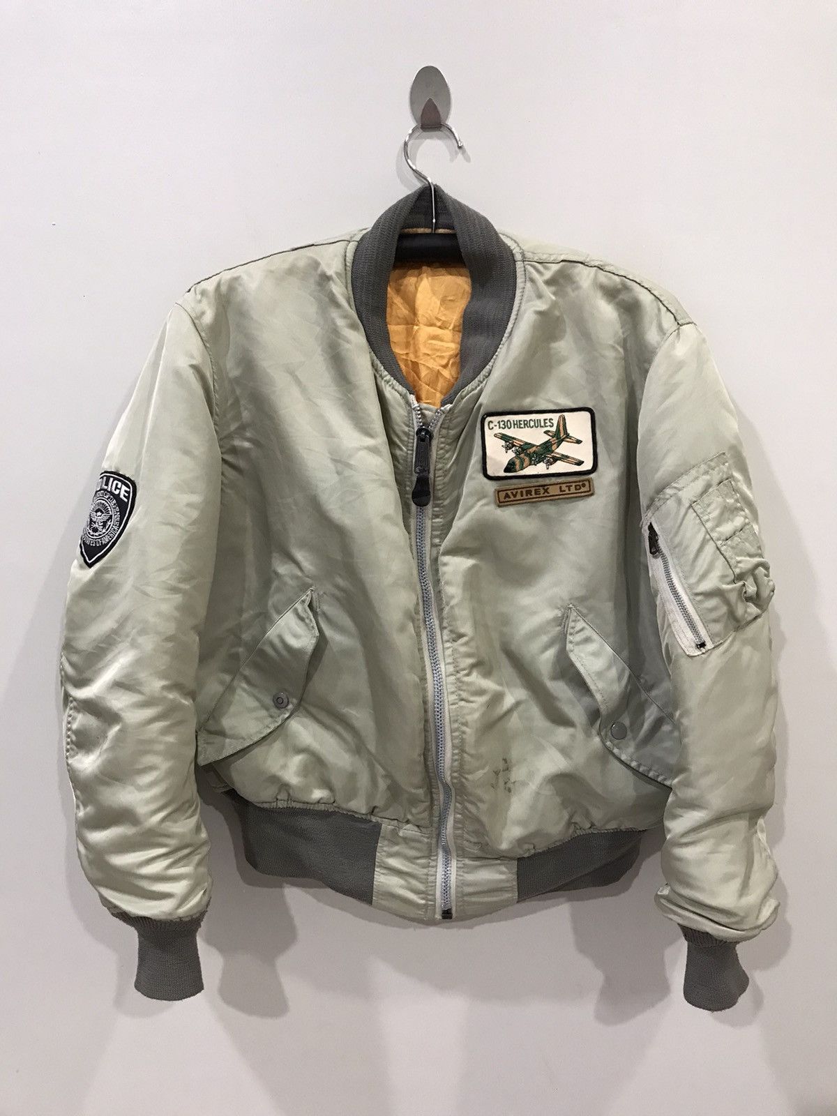 Avirex × Vintage Vintage 80s AVIREX USA EMAR Zipper Spell Out Flight Jacket Size US M / EU 48-50 / 2 - 2 Thumbnail