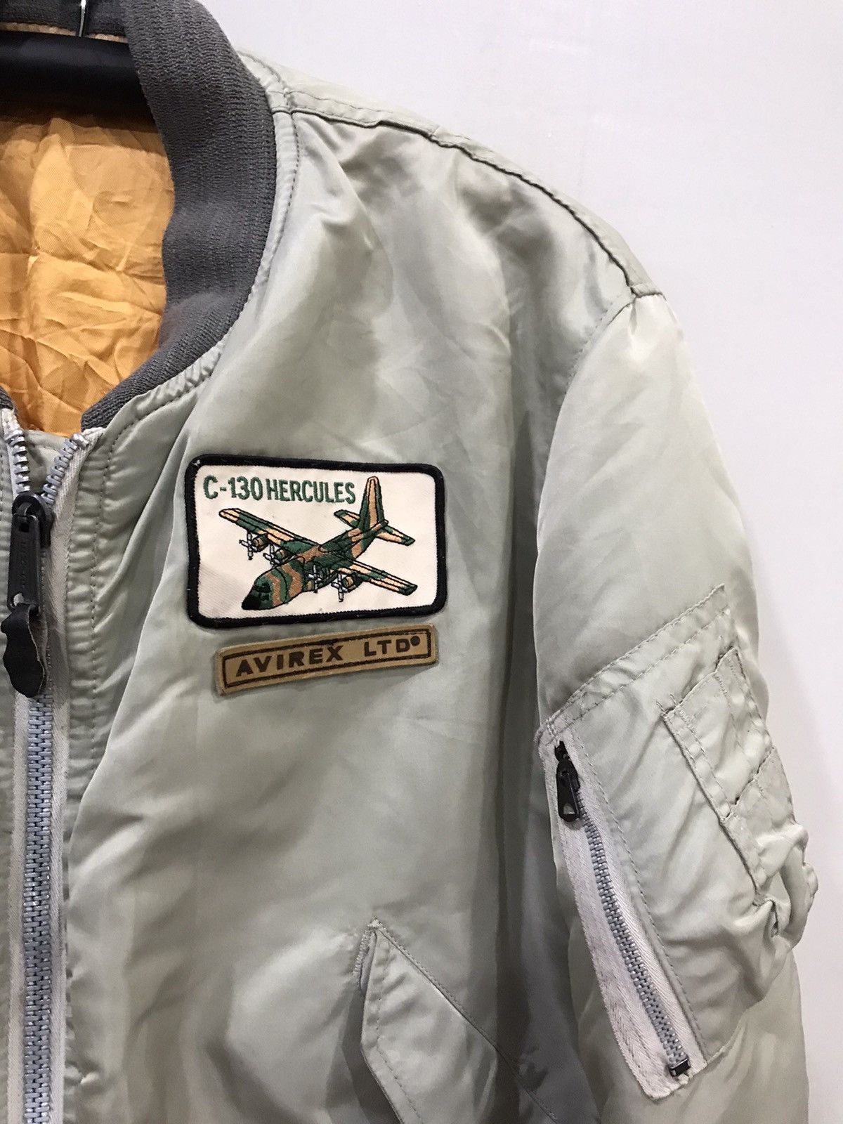 Avirex × Vintage Vintage 80s AVIREX USA EMAR Zipper Spell Out Flight Jacket Size US M / EU 48-50 / 2 - 5 Thumbnail