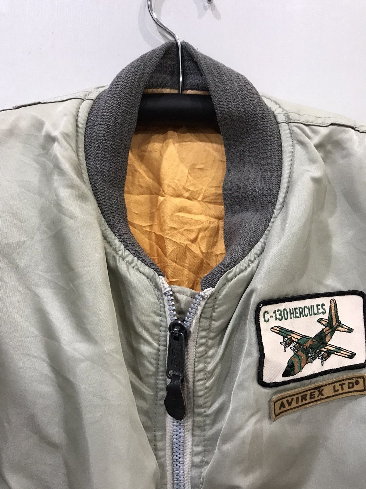 Avirex × Vintage Vintage 80s AVIREX USA EMAR Zipper Spell Out Flight Jacket Size US M / EU 48-50 / 2 - 4 Thumbnail