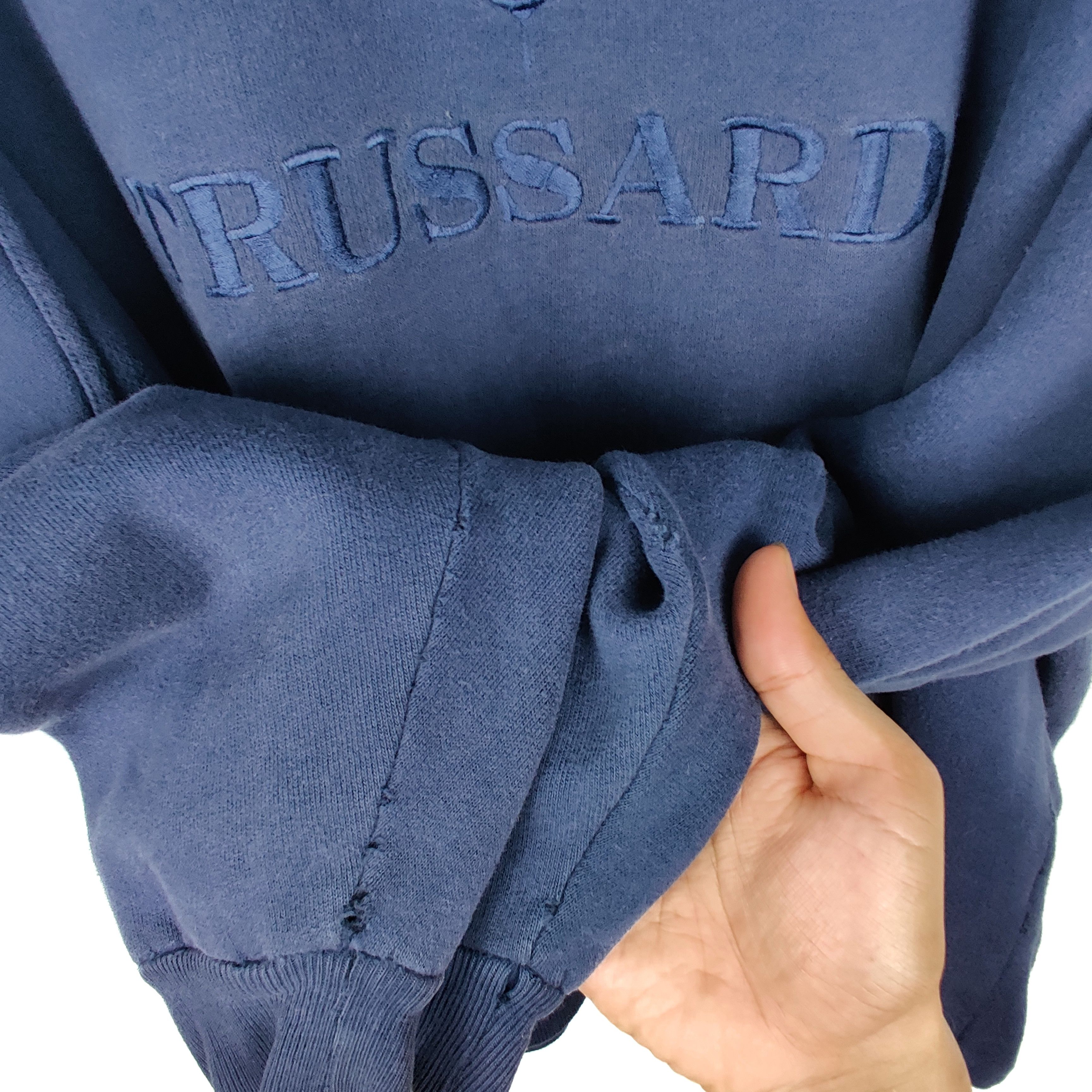 Trussardi Vintage Trussardi Sweatshirt Big Logo Embroidered Size US XL / EU 56 / 4 - 5 Thumbnail