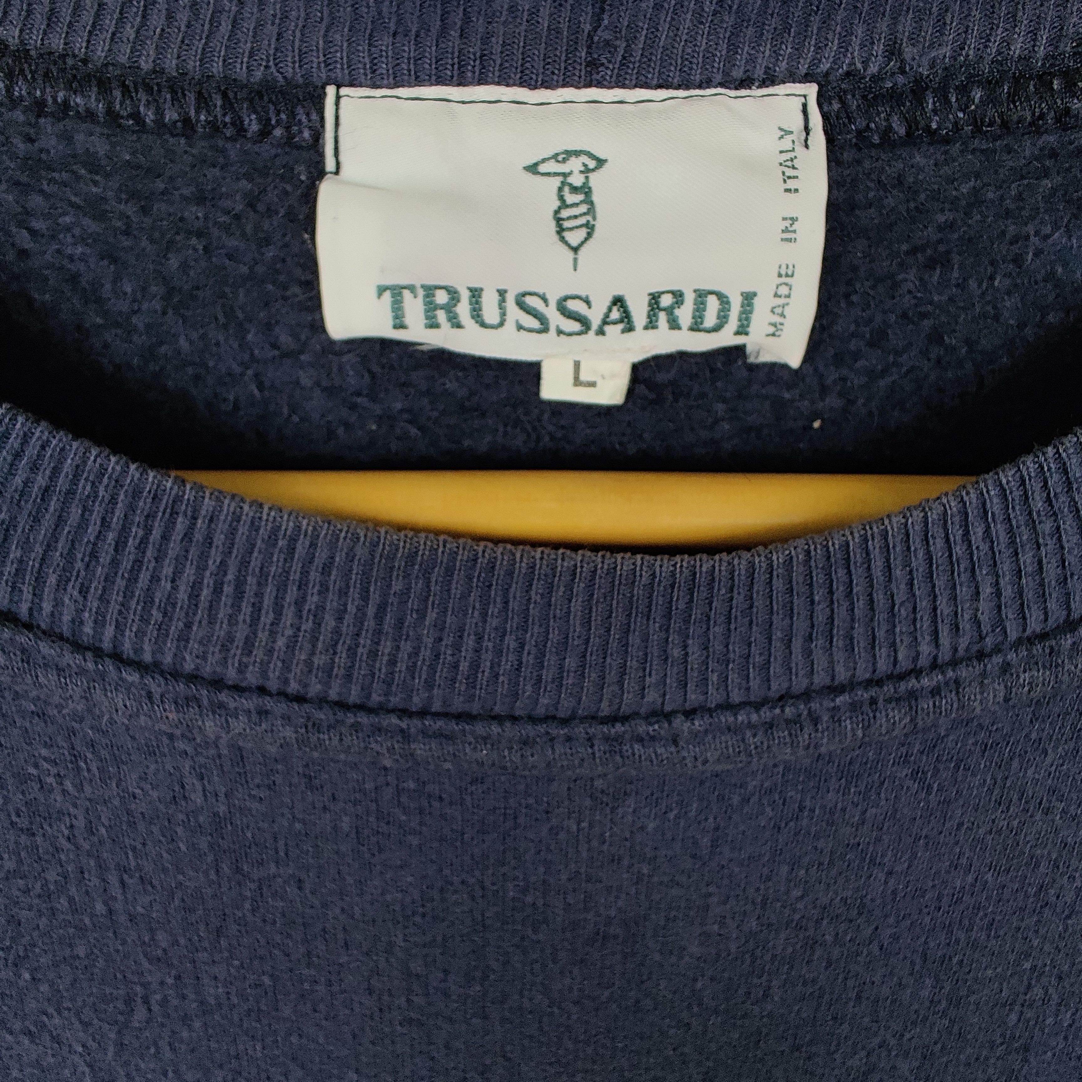 Trussardi Vintage Trussardi Sweatshirt Big Logo Embroidered Size US XL / EU 56 / 4 - 3 Thumbnail