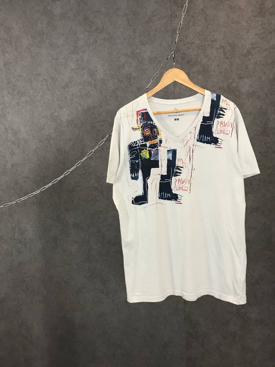 Designer × Jean-Michel Basquiat Jean Michael Basquiat x Uniqlo art designer v neck tee Size US XL / EU 56 / 4 - 1 Thumbnail