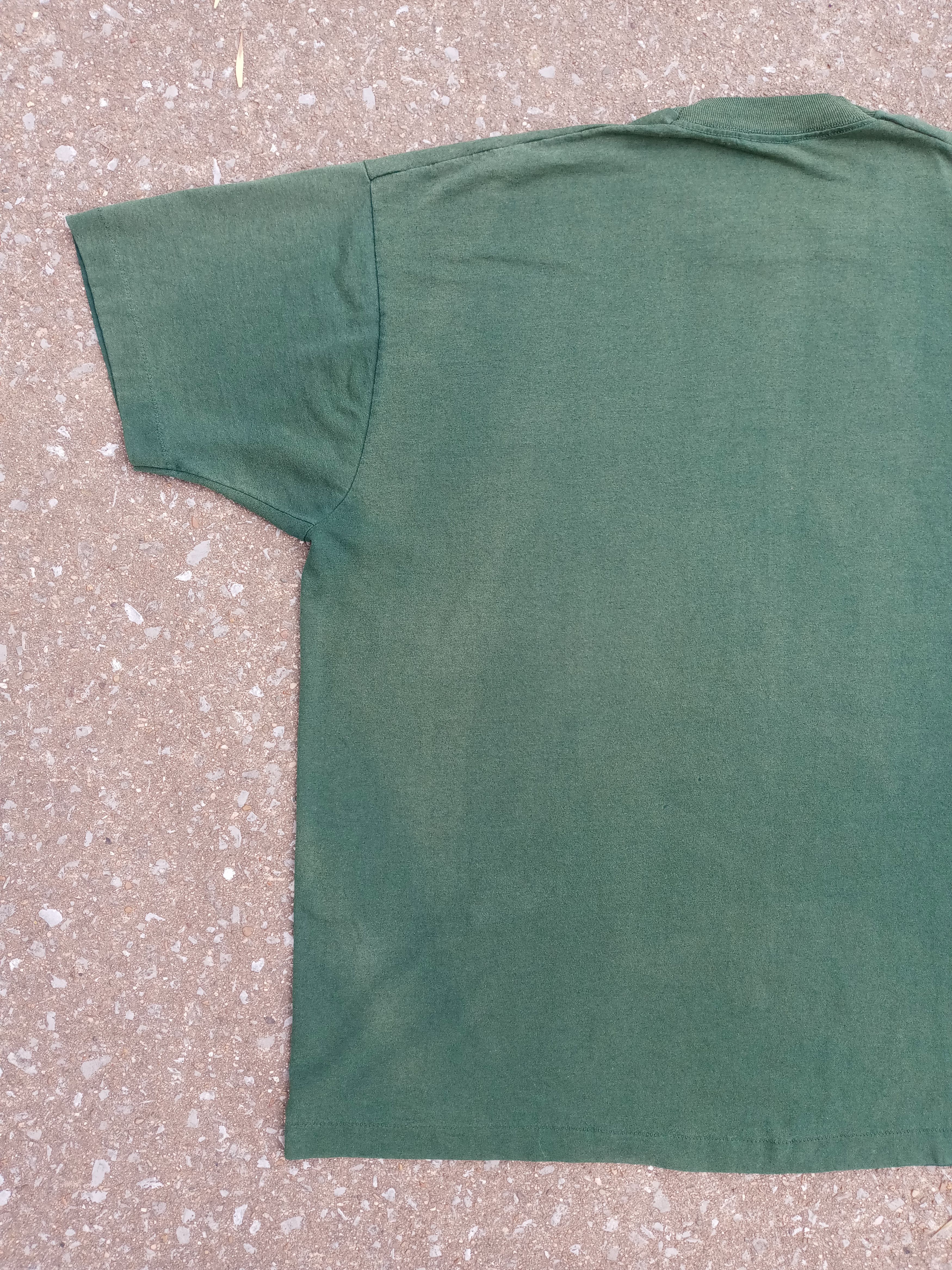Vintage Faded Green Missing Pocket Single Stitch Gradient Vtg 90 Tee Size US XXL / EU 58 / 5 - 7 Thumbnail