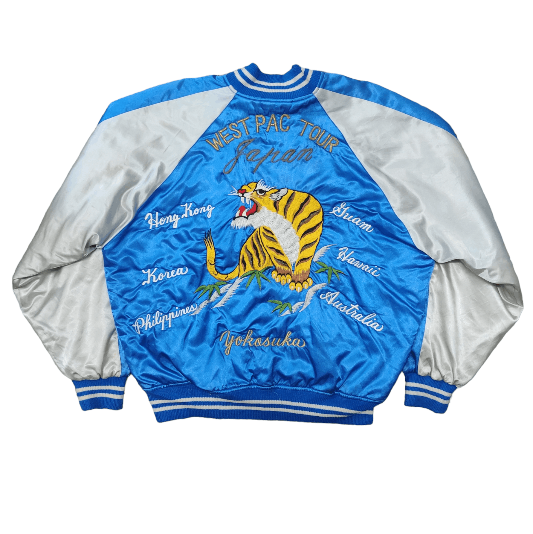 Japanese Brand Vtg Sukajan Souvenir Jacket West Pac Tour Japan Tiger Size US L / EU 52-54 / 3 - 1 Thumbnail