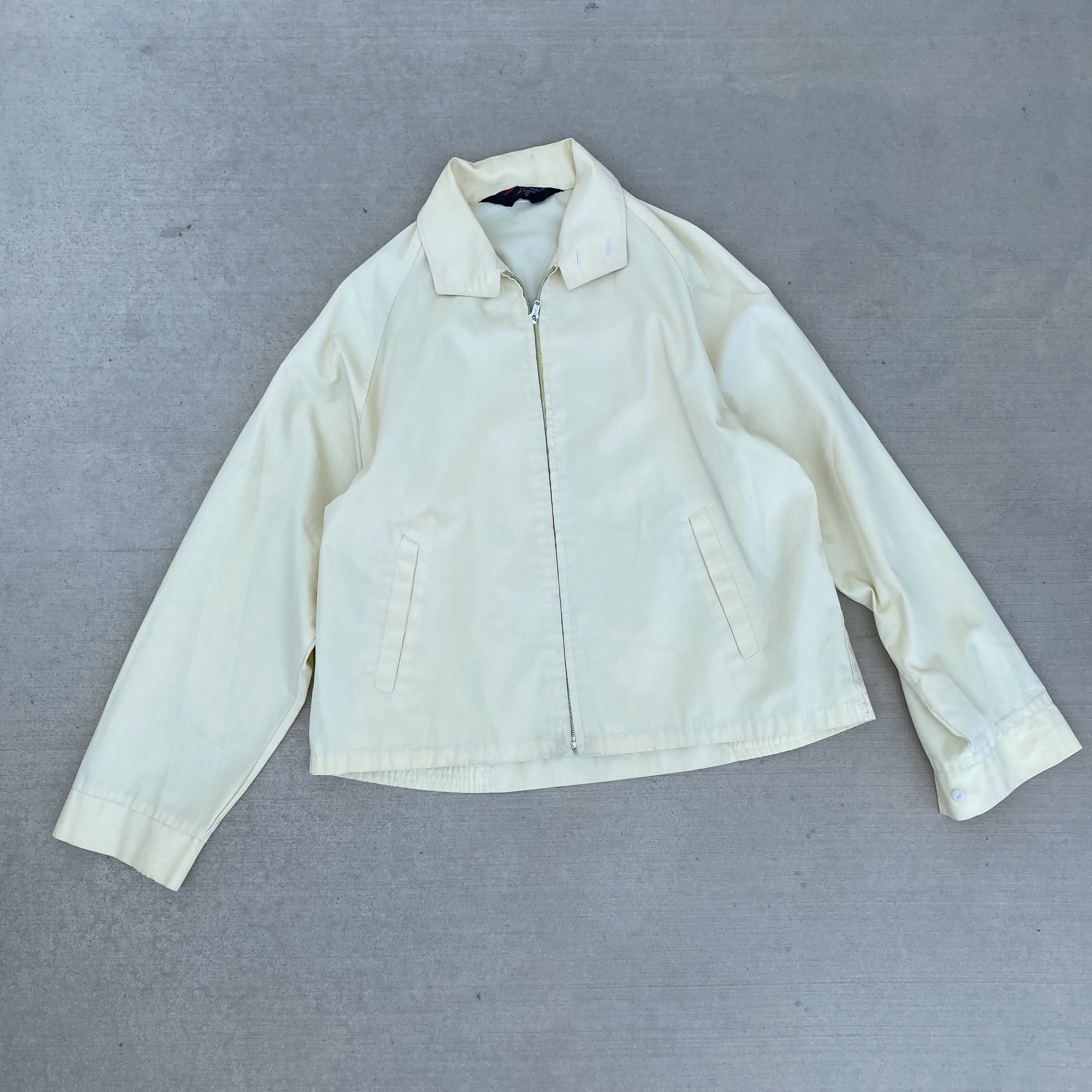 VINTAGE YELLOW WORKWEAR STRUCTURED LIGHTWEIGHT ZIP JACKET