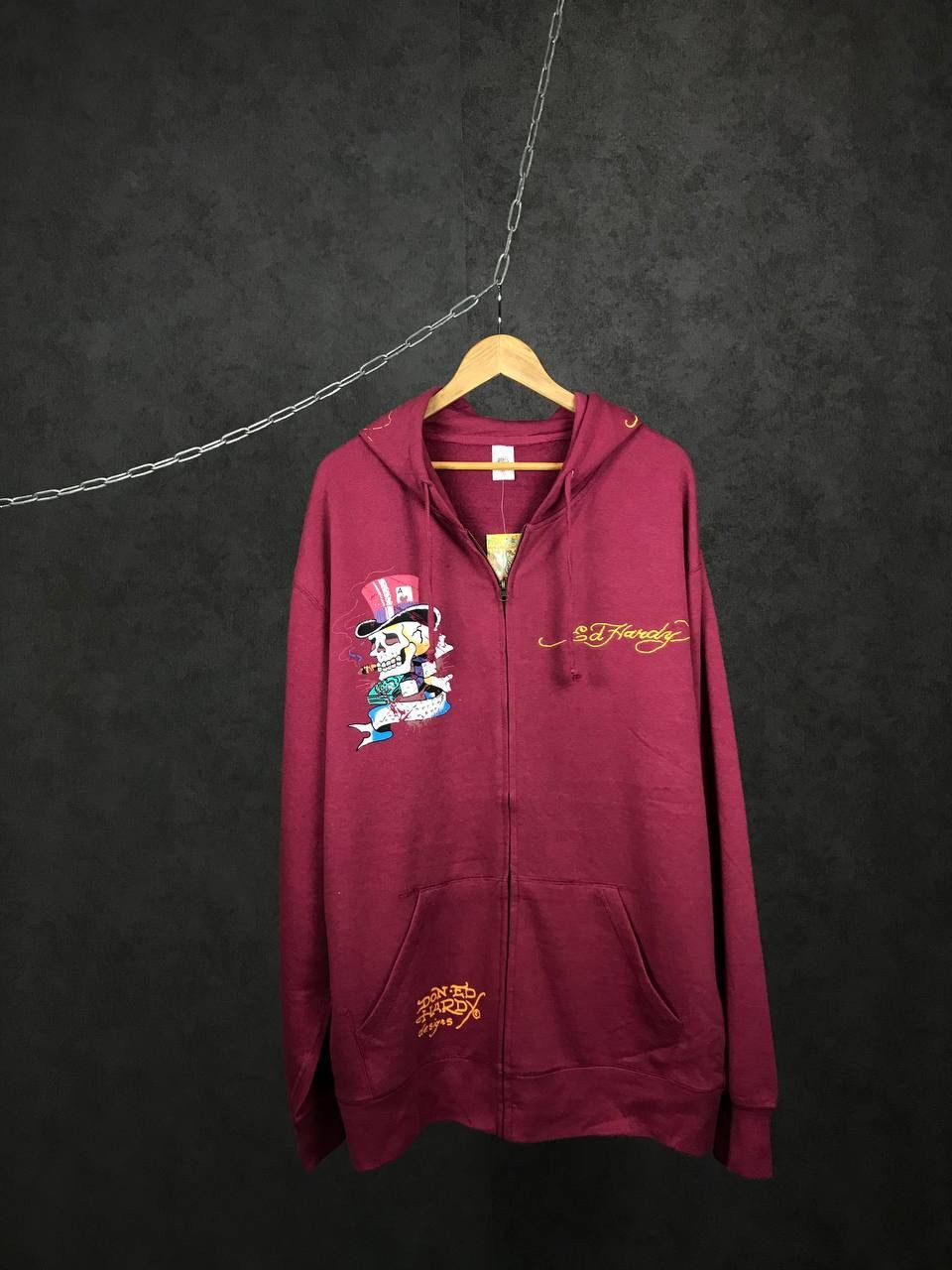 Christian Audigier Ed Hardy Christian Audigier designer overprinted hoodie Size US XXL / EU 58 / 5 - 1 Thumbnail