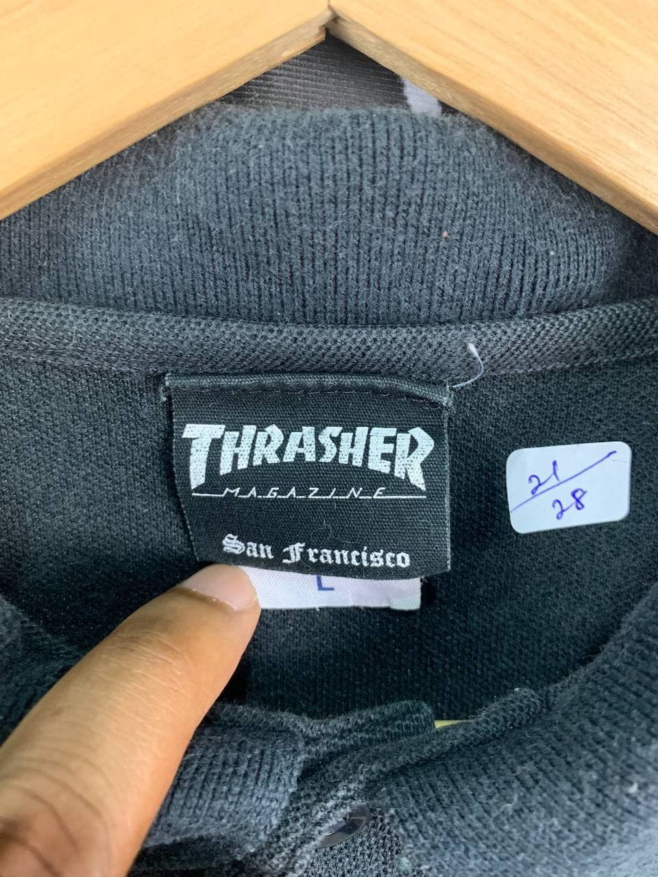 Thrasher Vtg Thrasher Embroided Logo Skate Sunfaded Polo Tee Size US L / EU 52-54 / 3 - 2 Thumbnail