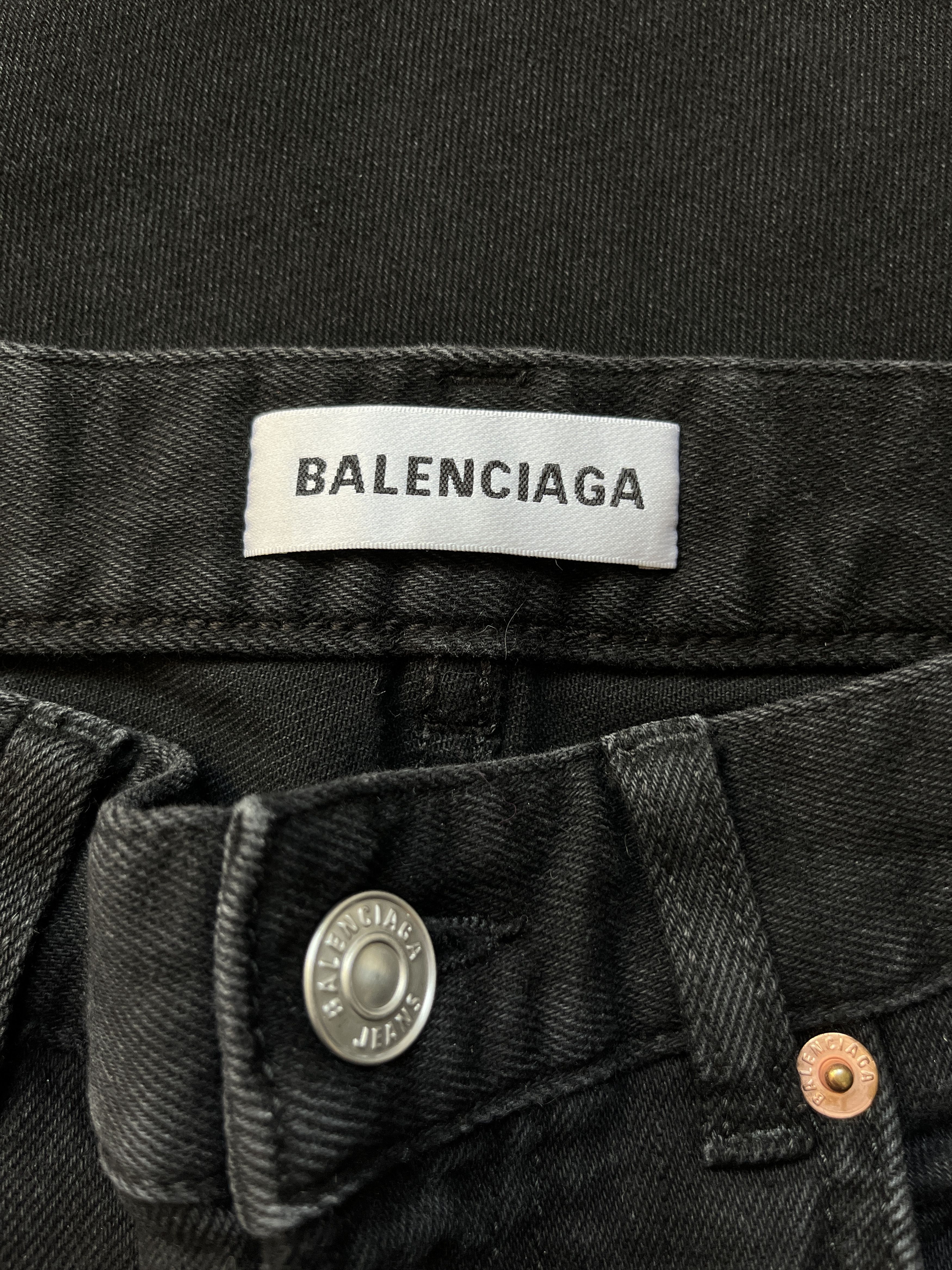 Balenciaga ⚡️QUICK SALE⚡️2018 Balenciaga by Demna Black Denim Jeans Size 28" / US 6 / IT 42 - 3 Thumbnail