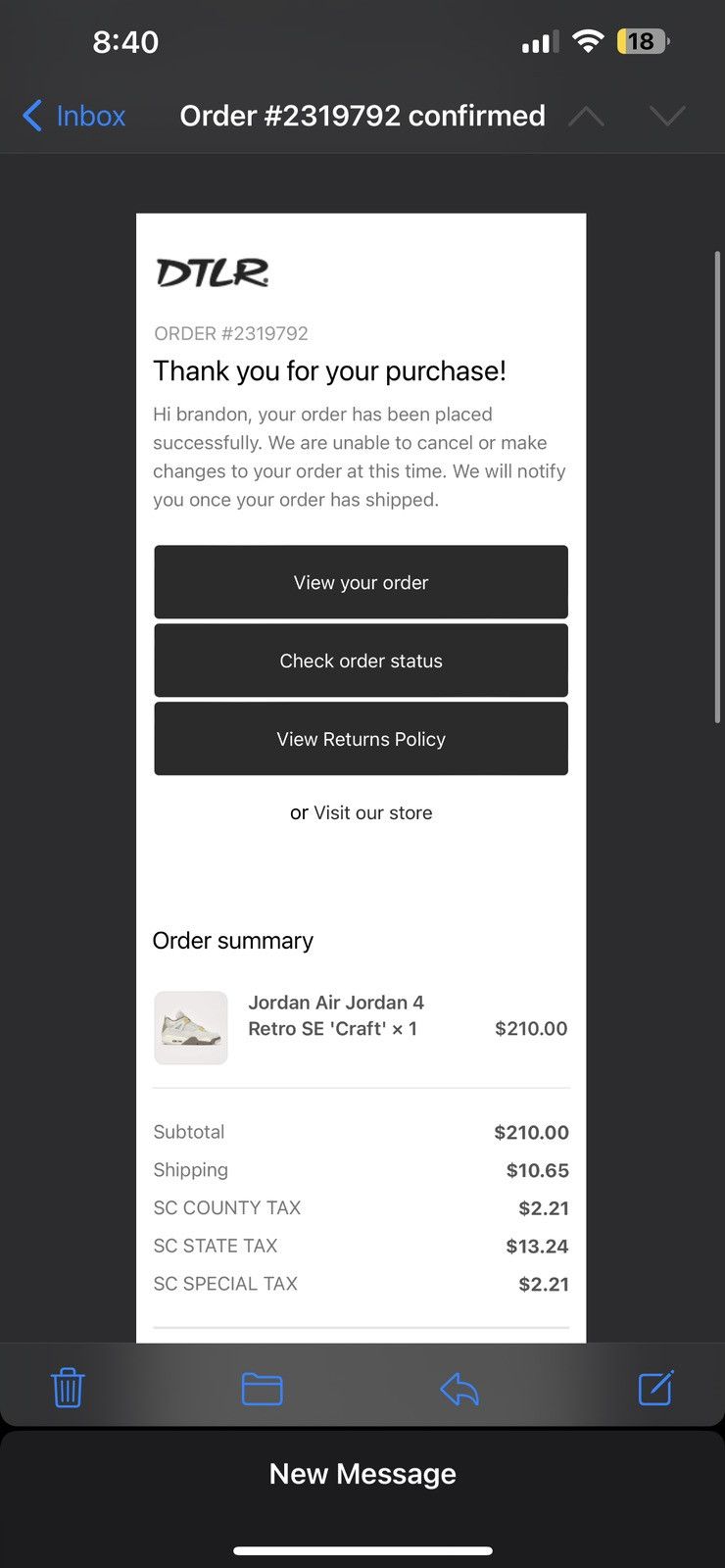 Jordan Brand Nike Air Jordan 4 Retro SE Craft Size US 10 / EU 43 - 9 Thumbnail