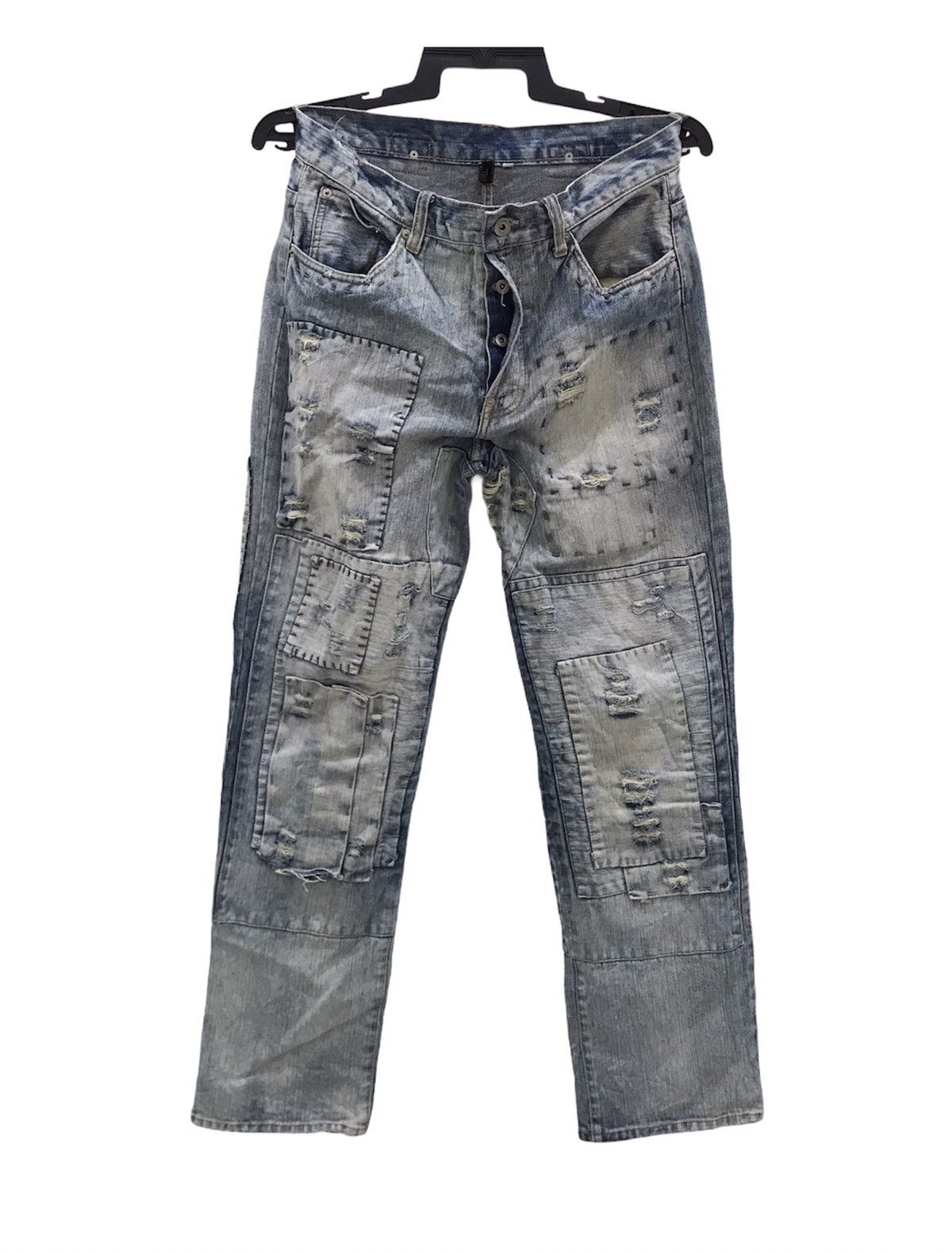 Other Hype Crazy Design Custom Patchwork Heavy Denim Embroidery Size US 32 / EU 48 - 1 Thumbnail