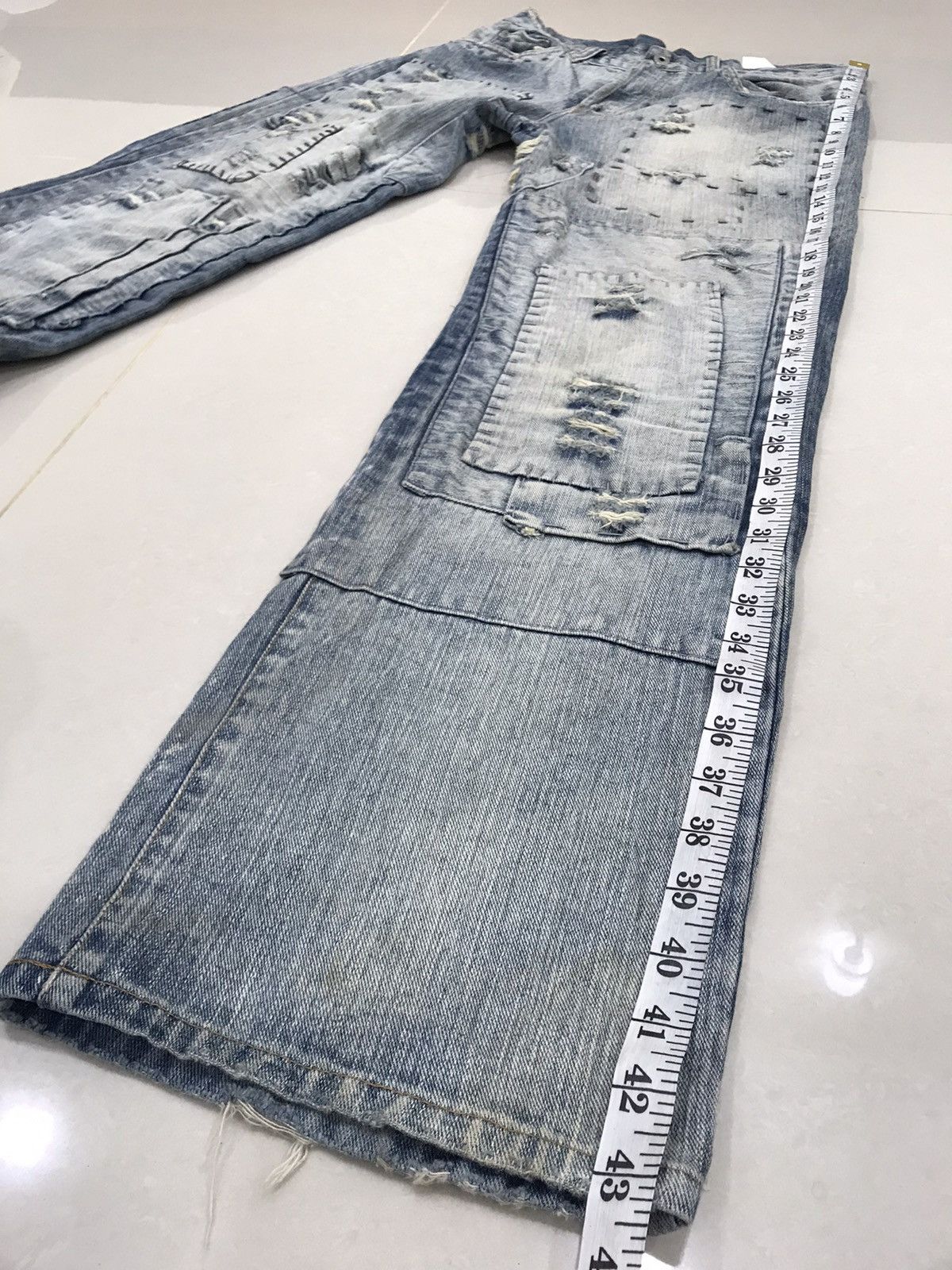 Other Hype Crazy Design Custom Patchwork Heavy Denim Embroidery Size US 32 / EU 48 - 8 Thumbnail