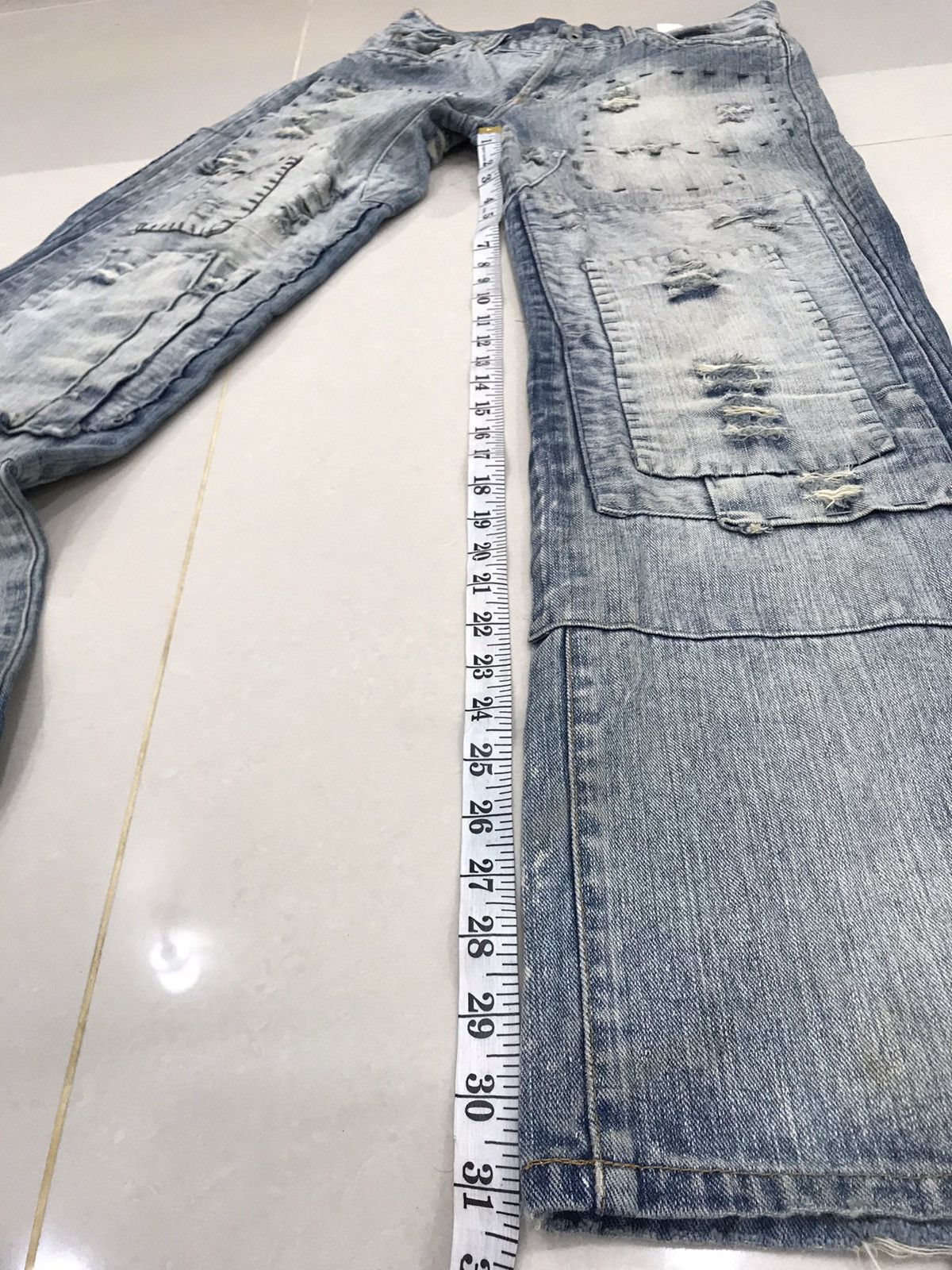 Other Hype Crazy Design Custom Patchwork Heavy Denim Embroidery Size US 32 / EU 48 - 7 Thumbnail