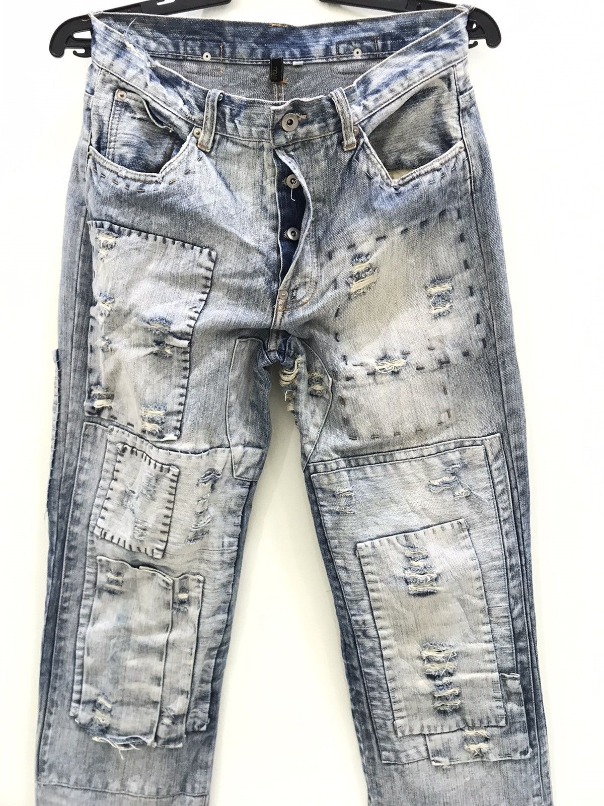 Other Hype Crazy Design Custom Patchwork Heavy Denim Embroidery Size US 32 / EU 48 - 3 Thumbnail