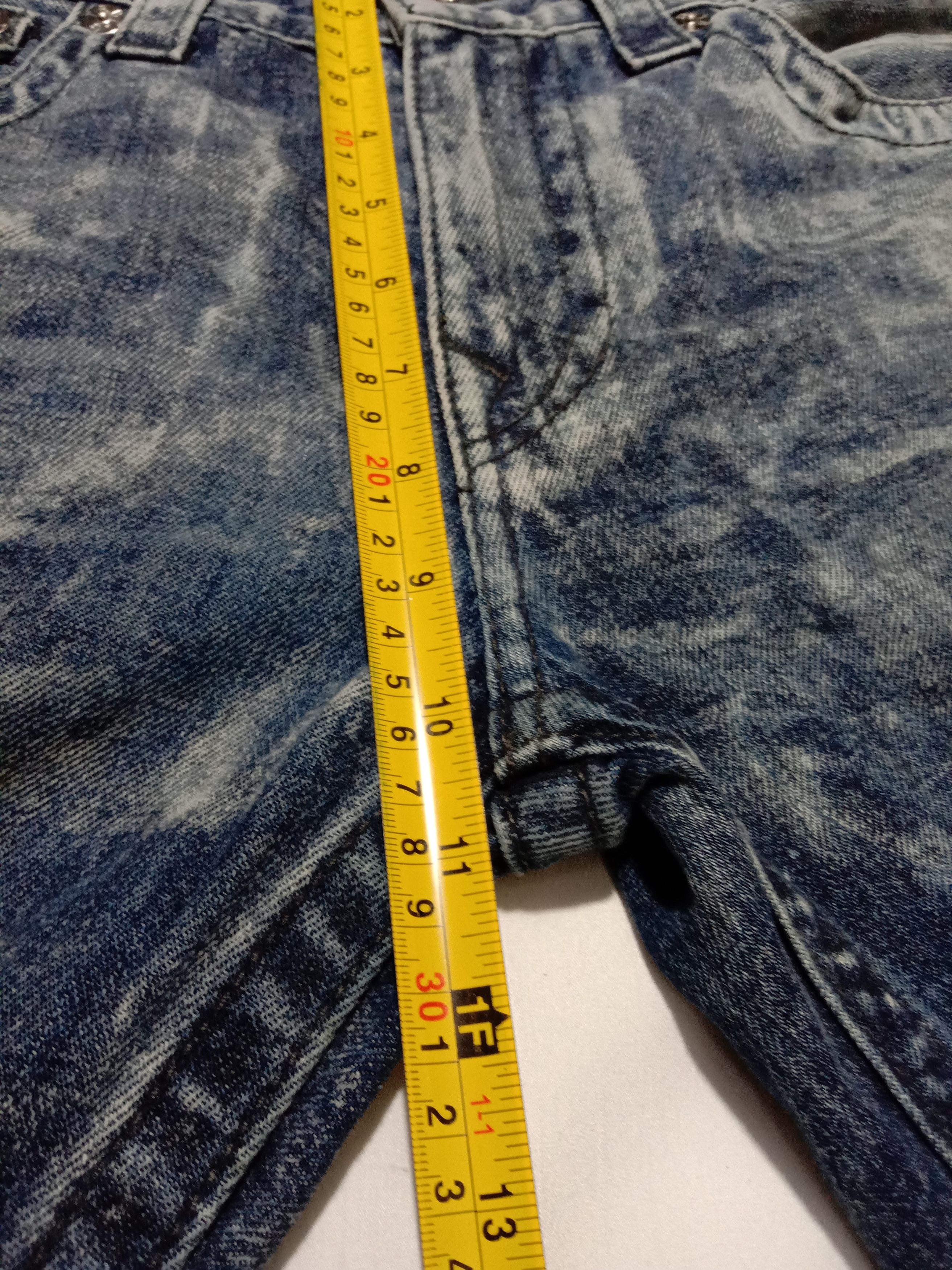 True Religion True Religion BZLM Cyan Moon Stonewashed Jeans Size US 32 / EU 48 - 12 Thumbnail