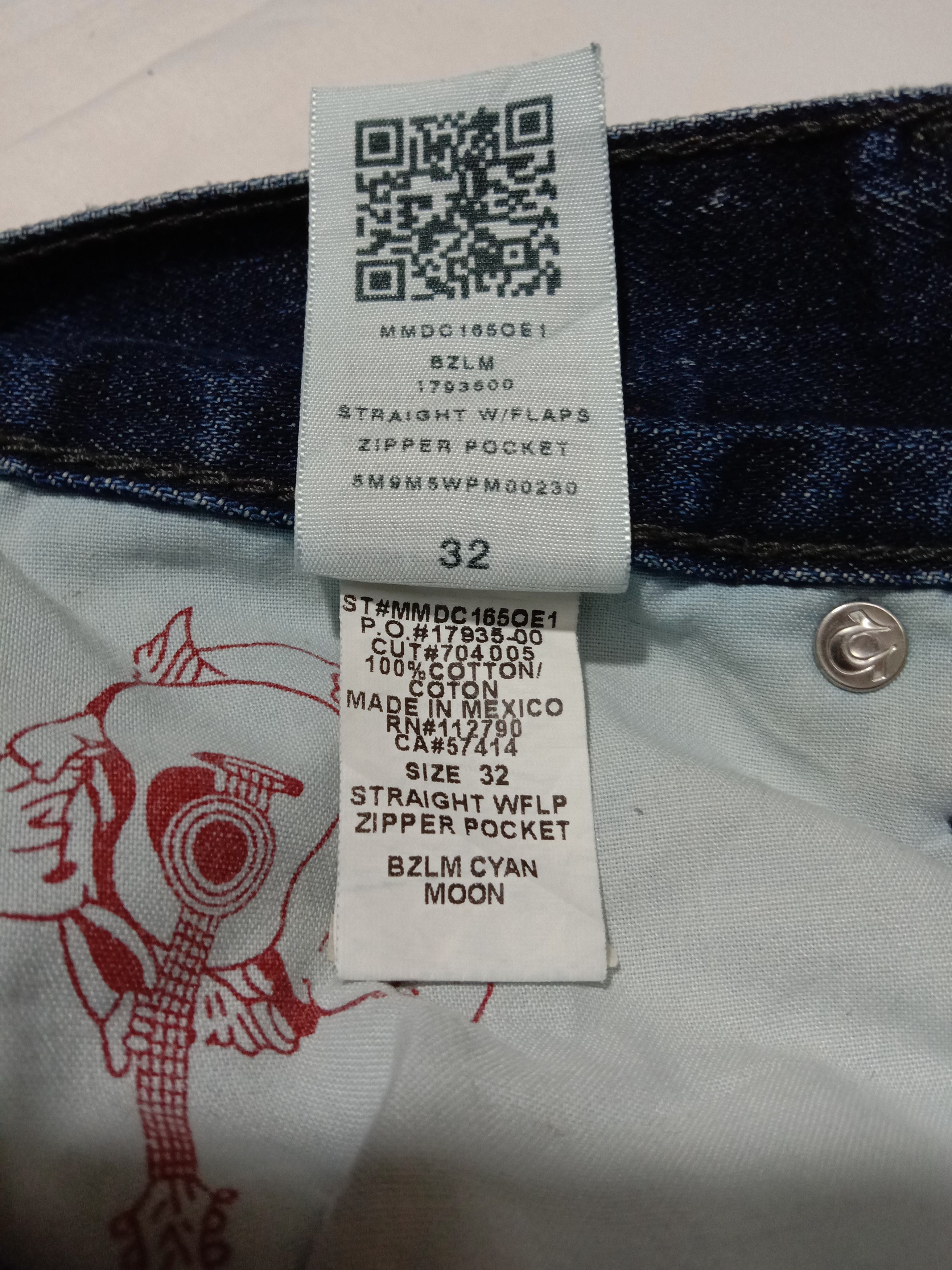True Religion True Religion BZLM Cyan Moon Stonewashed Jeans Size US 32 / EU 48 - 9 Thumbnail