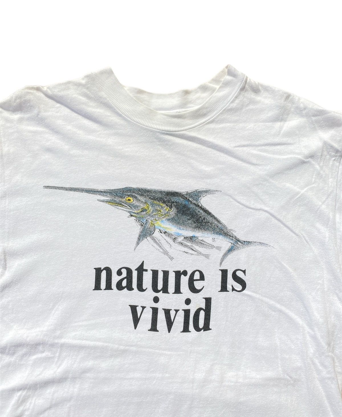 Hanes × Vintage Vintage 90s Hanes Single Stitch Nature Is Vivid Streetwear Size US M / EU 48-50 / 2 - 2 Thumbnail