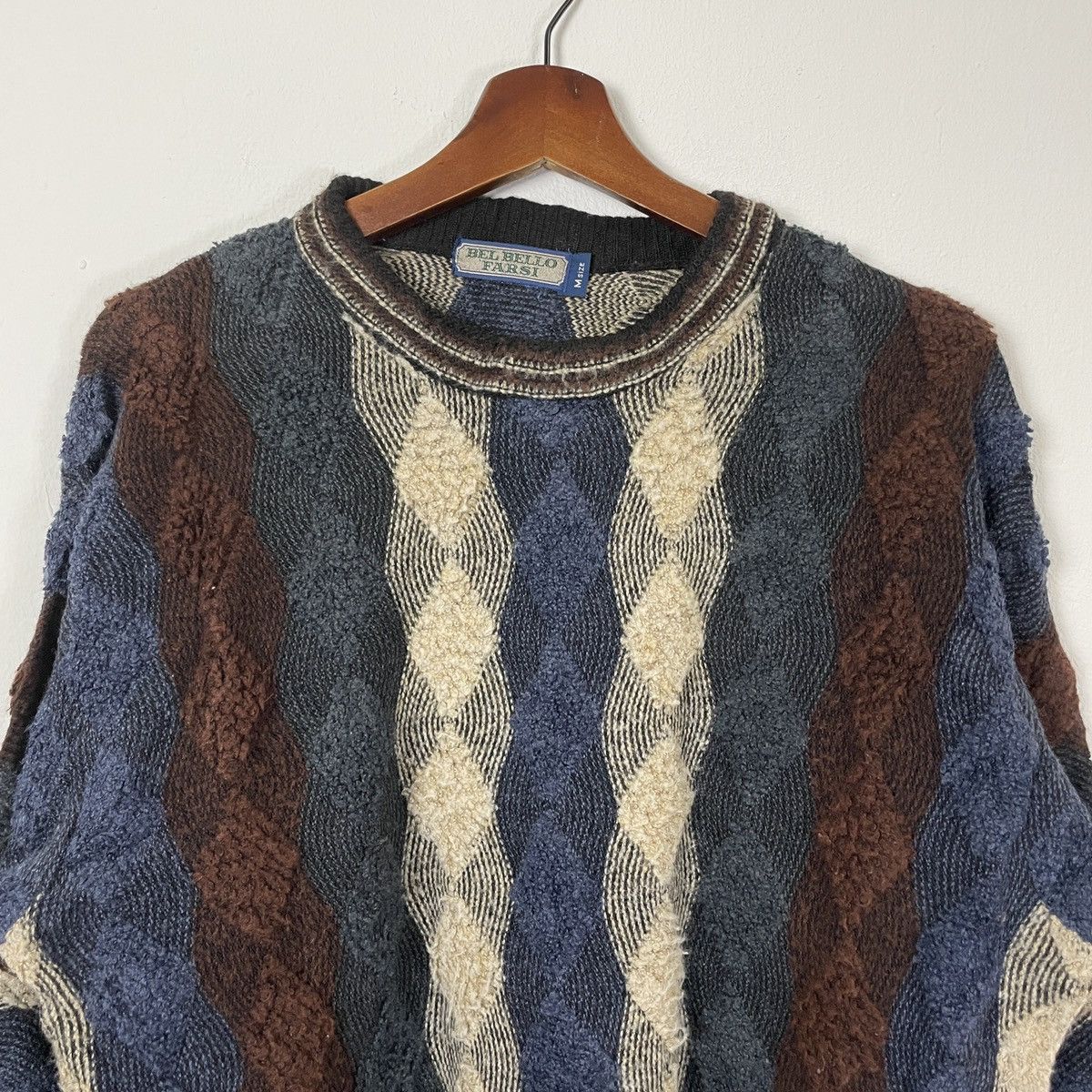 Aran Isles Knitwear × Homespun Knitwear Vintage Bel Bello Parsi Coogi Style Knitwear Size US M / EU 48-50 / 2 - 4 Thumbnail
