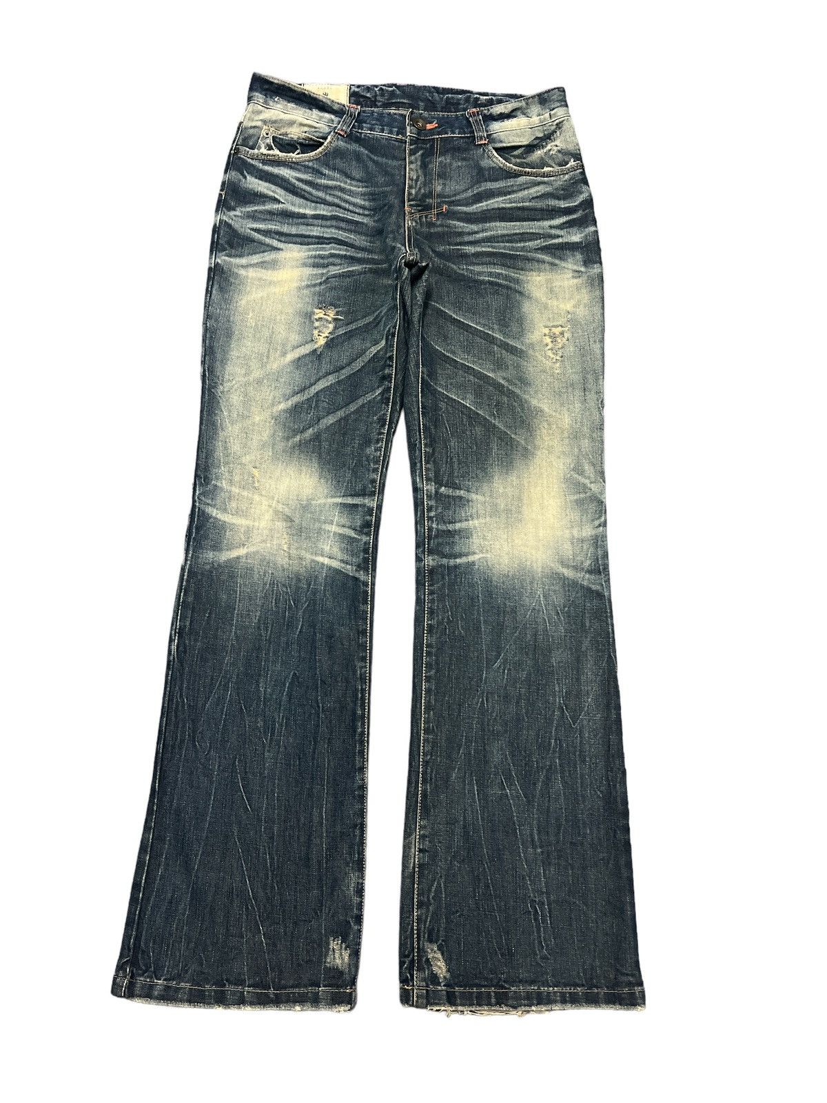 Other FLARED💥G WOKER JEANS DISTRESSED DENIM PANTS Size US 33 - 1 Thumbnail