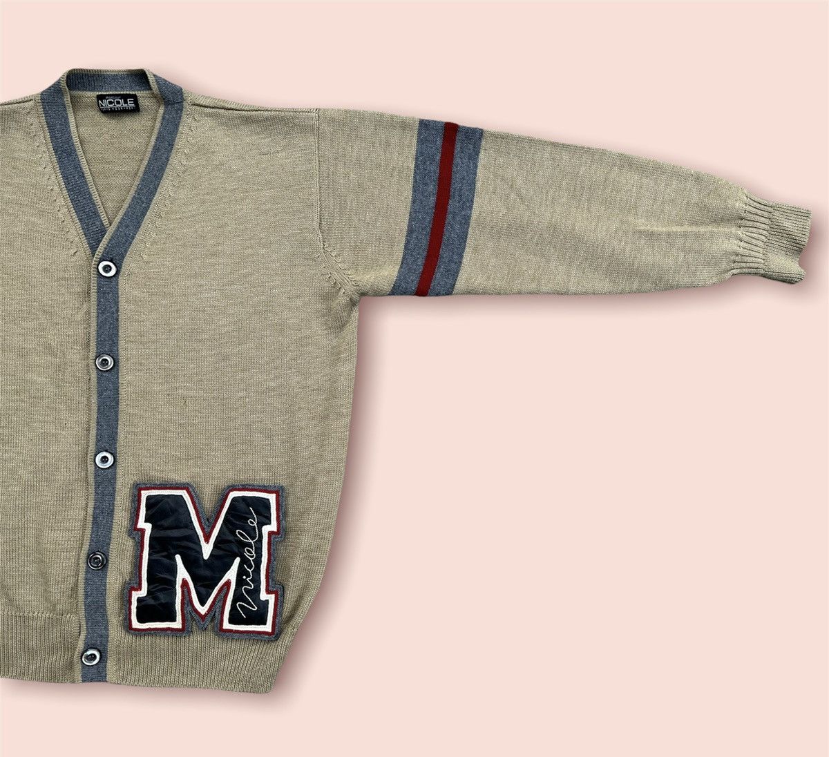 Hysteric Glamour VINTAGE NICOLE MONSIEUR YUKIO KOBAYASHI WOOL CARDIGAN Size US L / EU 52-54 / 3 - 8 Thumbnail