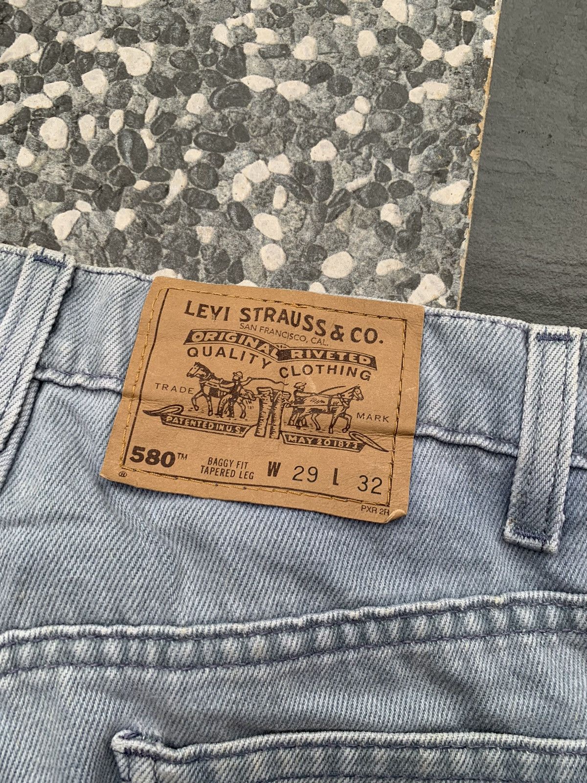 Levi's Vintage Baggy Levis 580 Faded Wash Denim Size US 29 - 7 Thumbnail