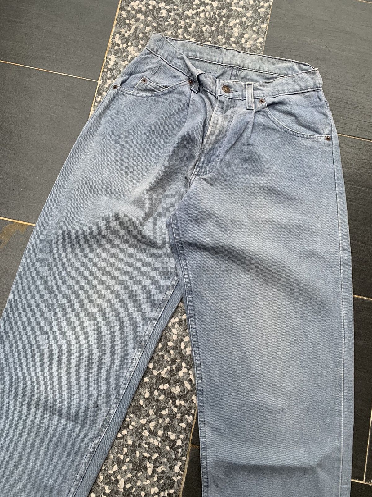 Levi's Vintage Baggy Levis 580 Faded Wash Denim Size US 29 - 2 Thumbnail