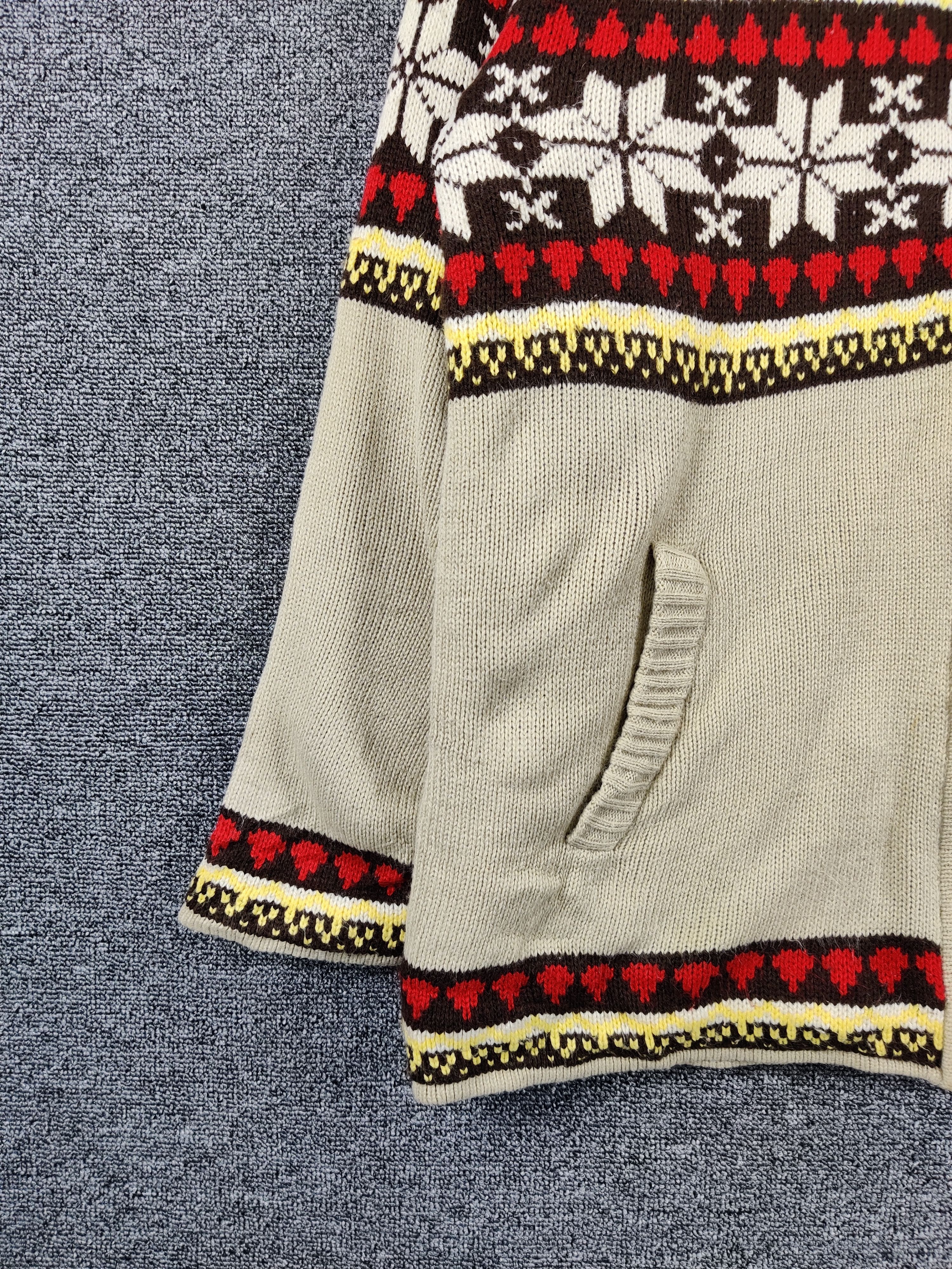 Japanese Brand Vintage North Sea Aztech Knit Sweater Size US L / EU 52-54 / 3 - 5 Thumbnail
