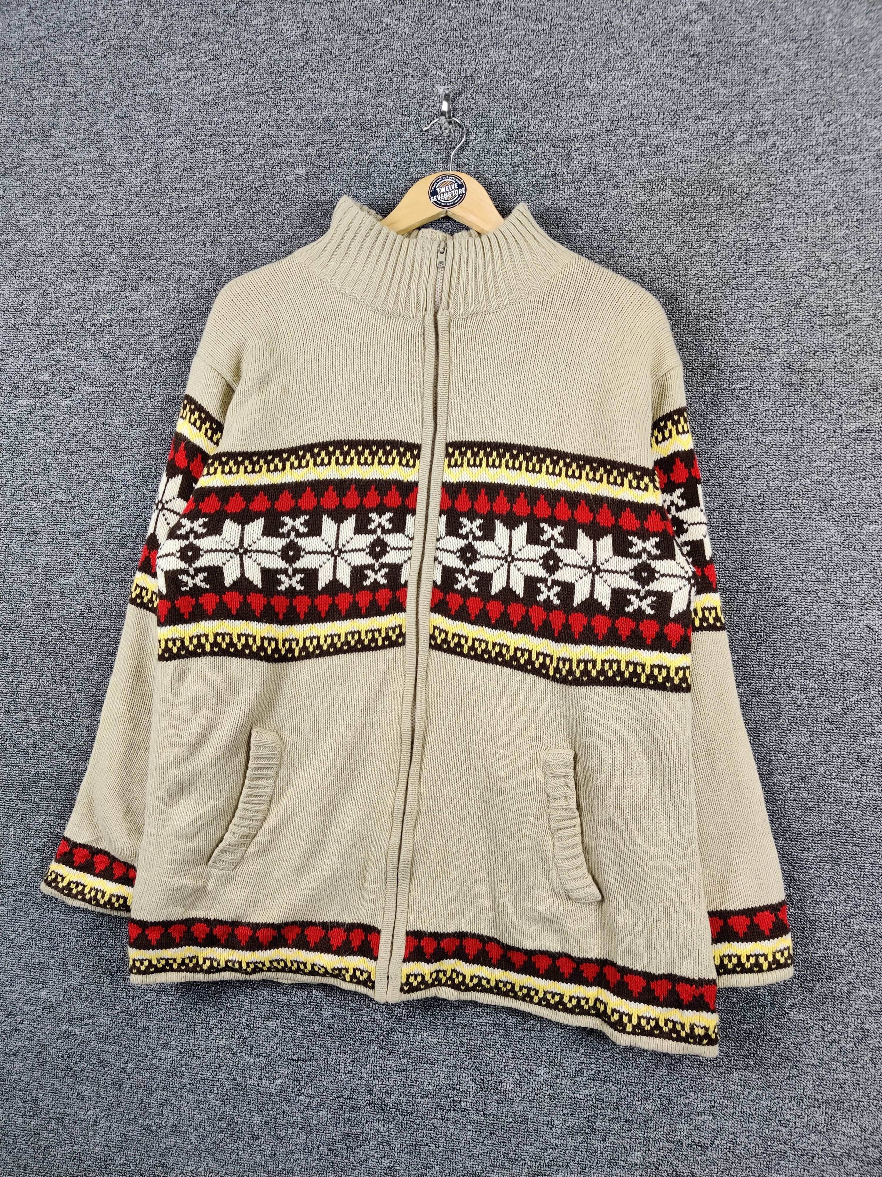 Japanese Brand Vintage North Sea Aztech Knit Sweater Size US L / EU 52-54 / 3 - 2 Thumbnail