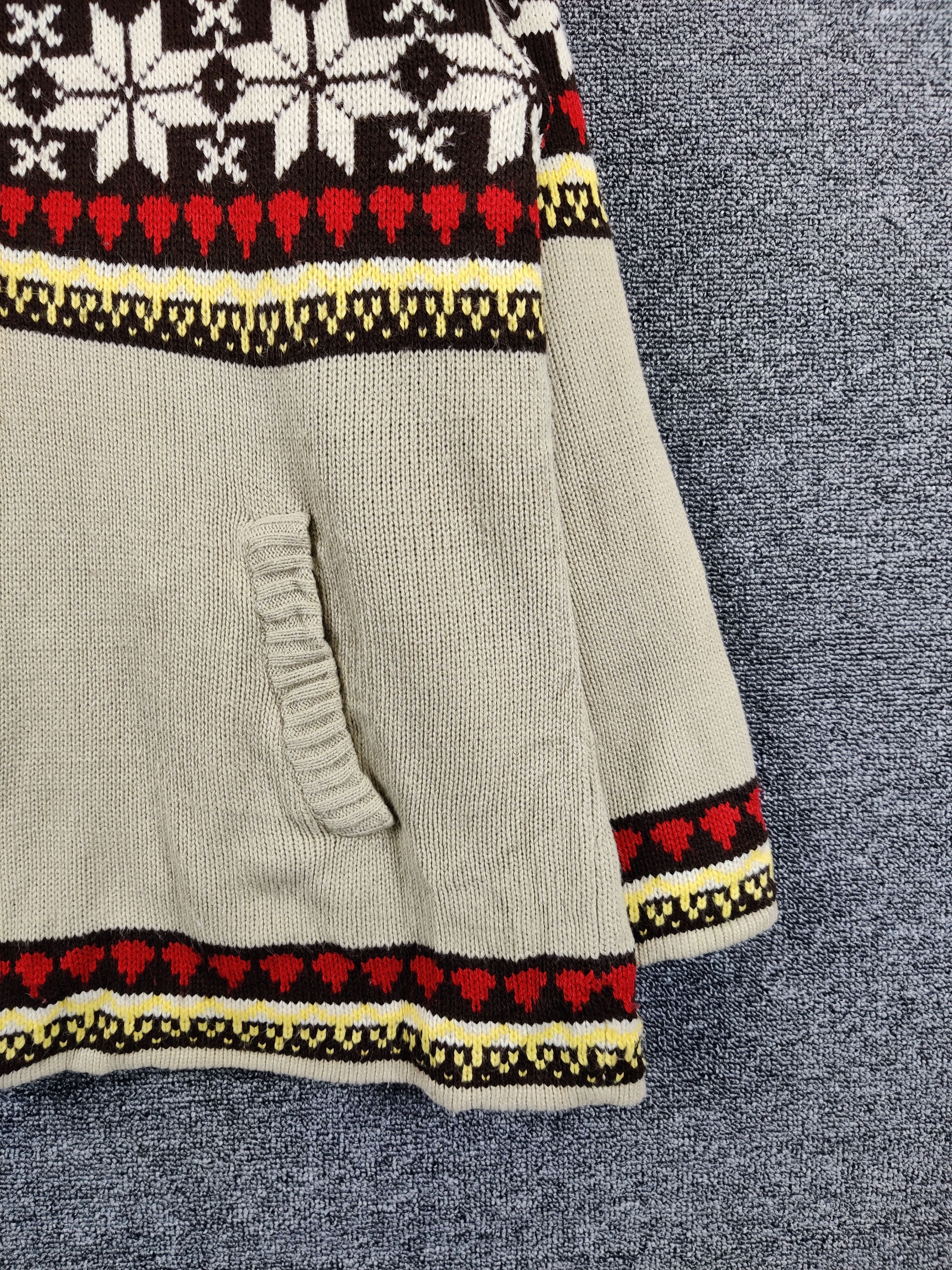 Japanese Brand Vintage North Sea Aztech Knit Sweater Size US L / EU 52-54 / 3 - 3 Thumbnail