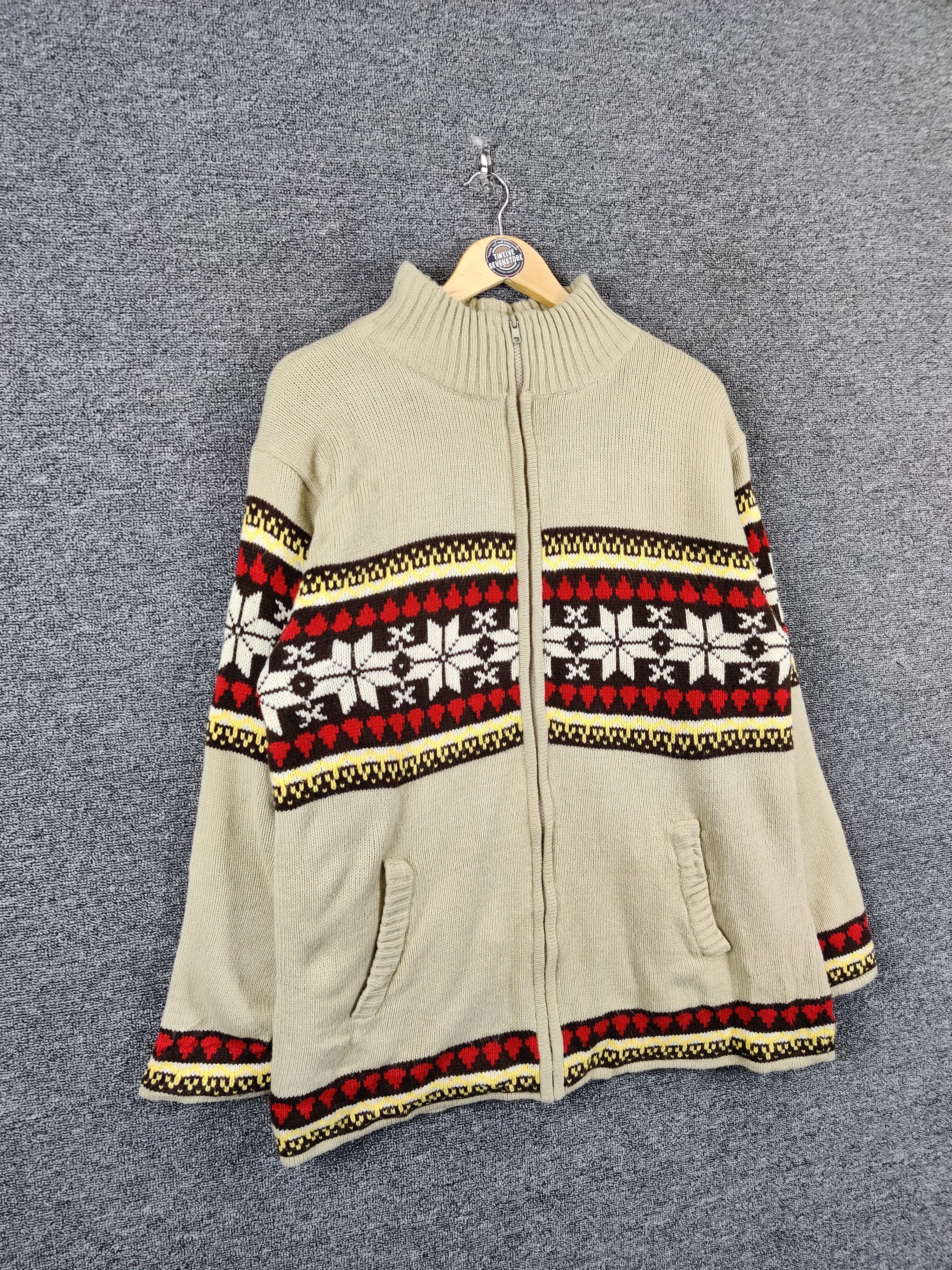 Japanese Brand Vintage North Sea Aztech Knit Sweater Size US L / EU 52-54 / 3 - 6 Thumbnail
