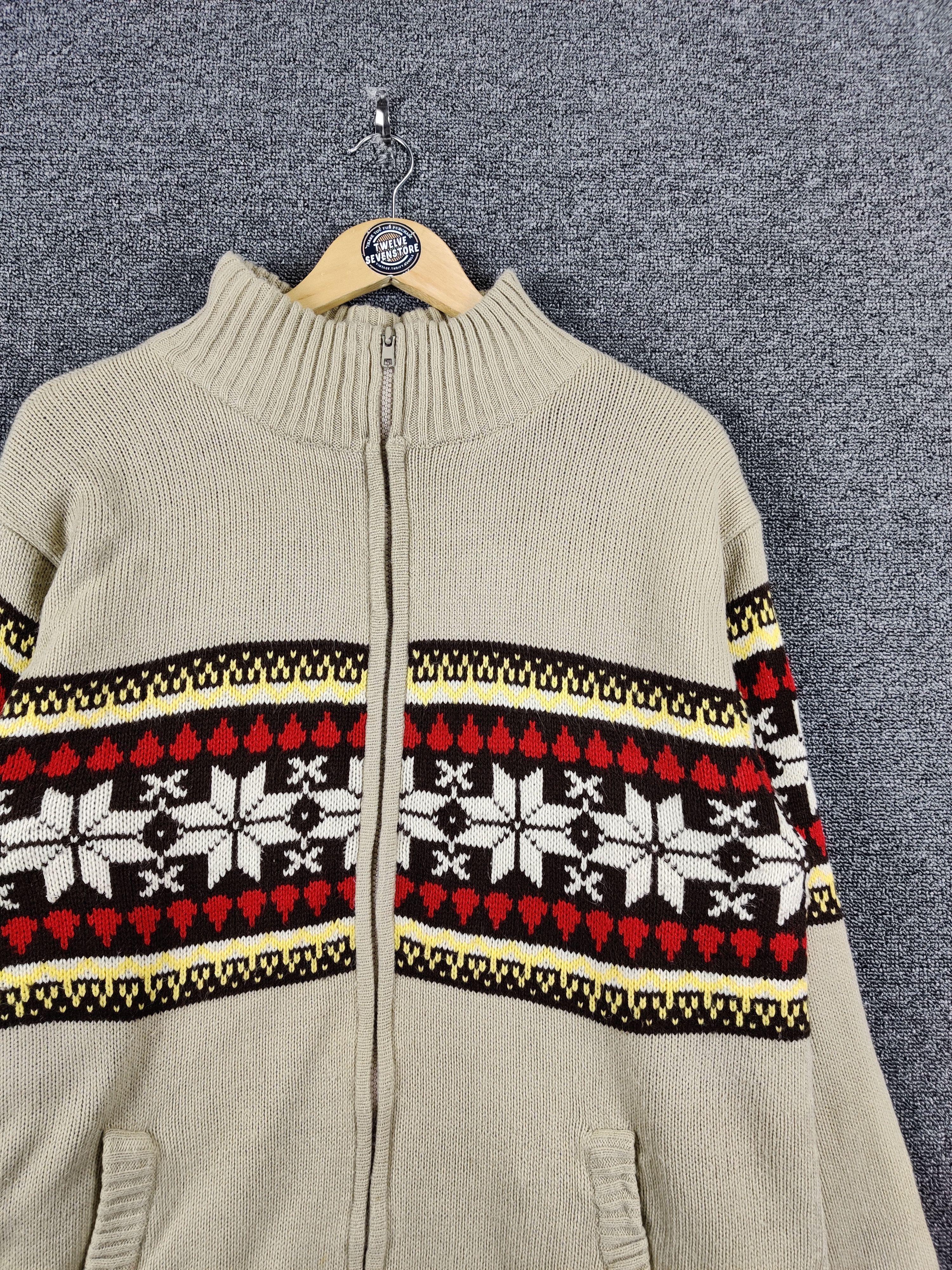Japanese Brand Vintage North Sea Aztech Knit Sweater Size US L / EU 52-54 / 3 - 4 Thumbnail