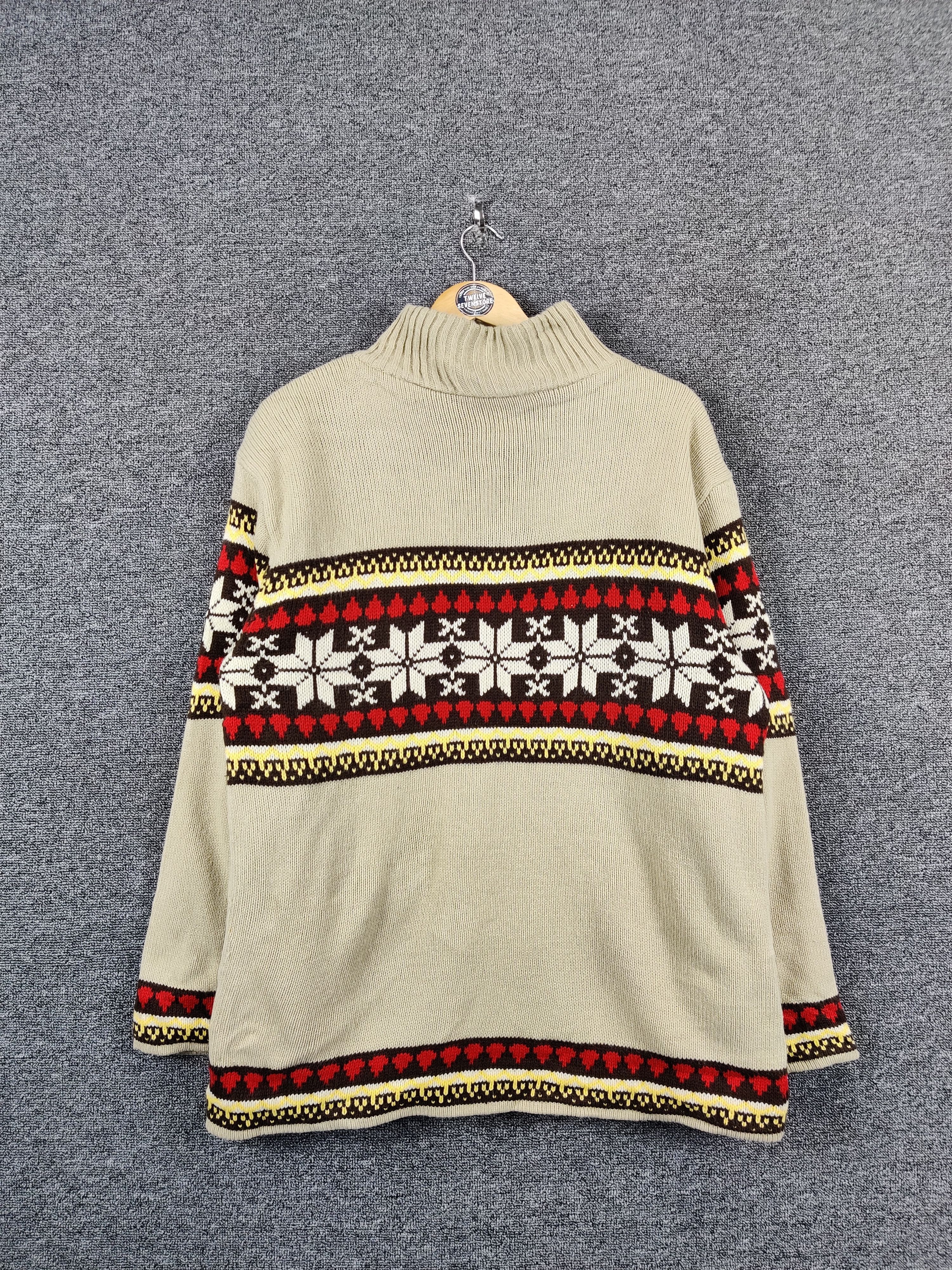Japanese Brand Vintage North Sea Aztech Knit Sweater Size US L / EU 52-54 / 3 - 10 Thumbnail