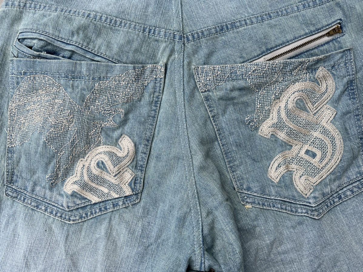 Sean John × Vintage VTG SEAN JOHN EMBROIDERED DENIM SHORTS Size US 36 / EU 52 - 12 Thumbnail