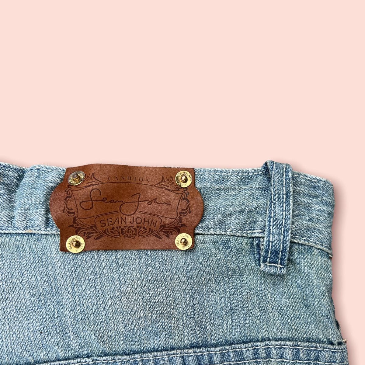 Sean John × Vintage VTG SEAN JOHN EMBROIDERED DENIM SHORTS Size US 36 / EU 52 - 8 Thumbnail
