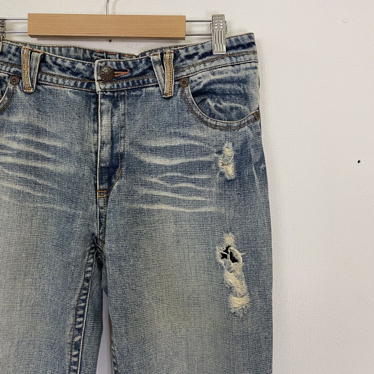Japanese Brand Vintage Unbranded Embroidery Pocket Denim Jeans Size US 31 - 7 Thumbnail