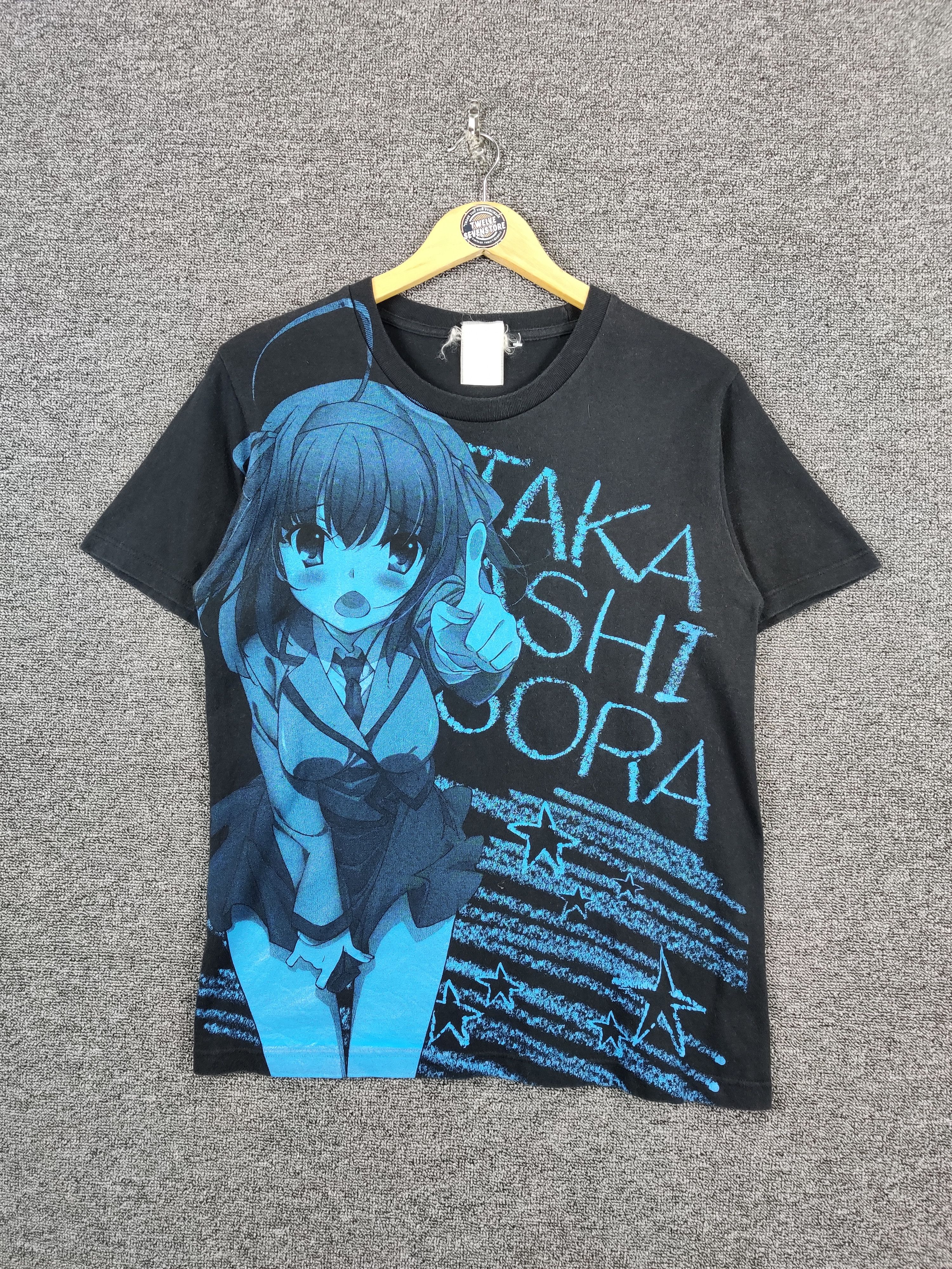 Vintage Takanashi Sora Overpint Anime Tee Tshirt