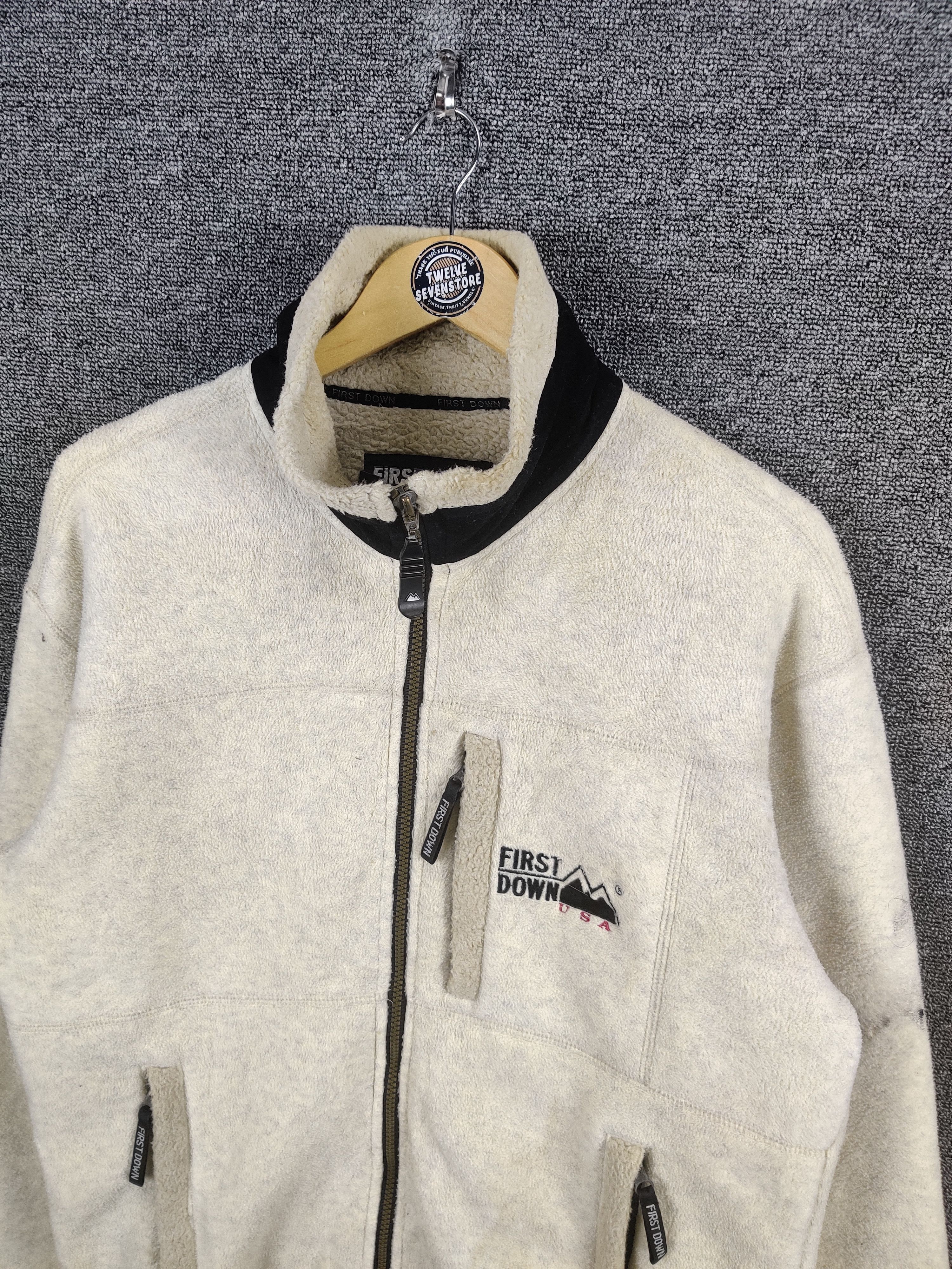 Japanese Brand Vintage First Down U.S.A Fleece Zipper Jacket Size US M / EU 48-50 / 2 - 8 Thumbnail