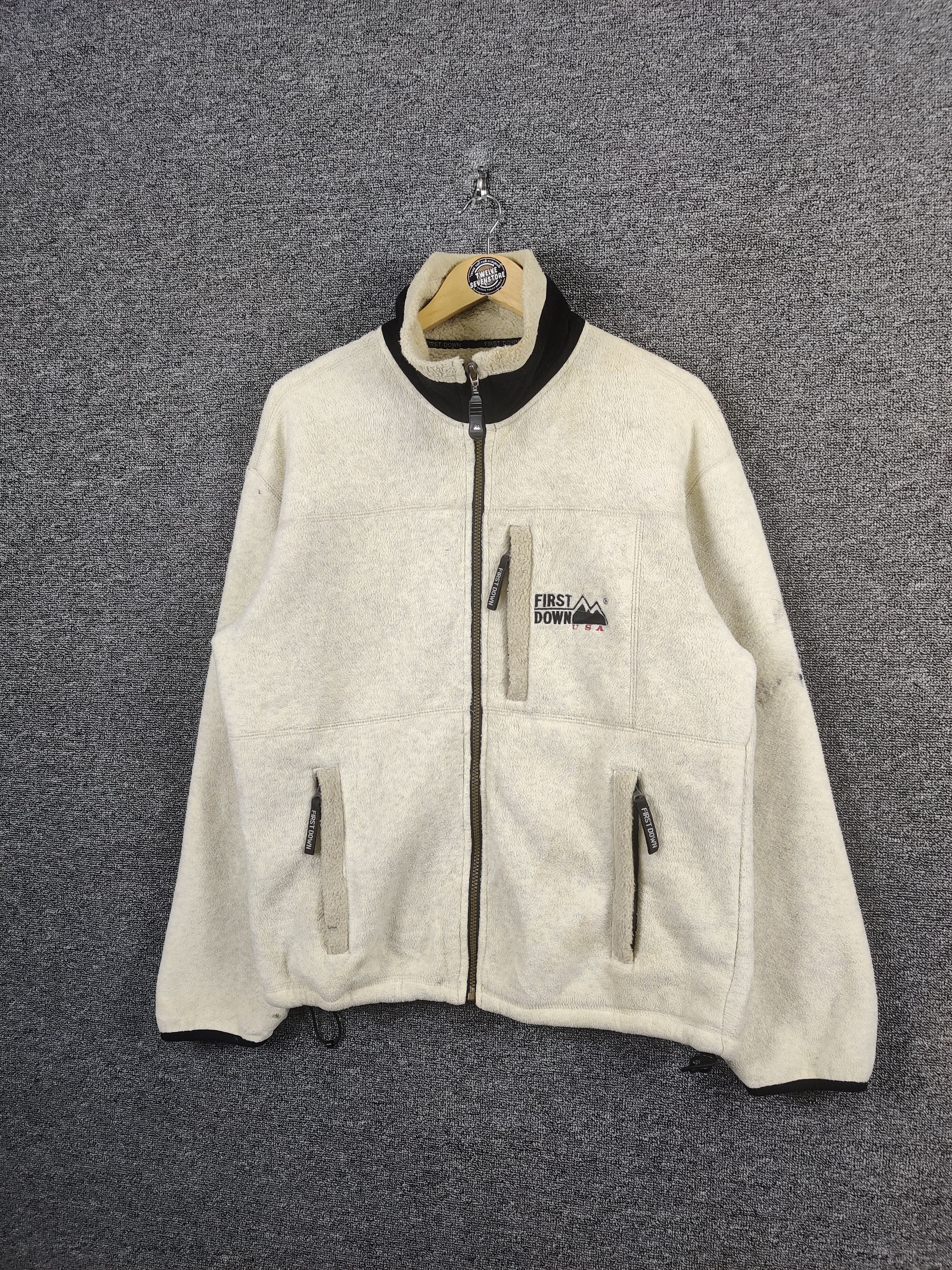 Japanese Brand Vintage First Down U.S.A Fleece Zipper Jacket Size US M / EU 48-50 / 2 - 2 Thumbnail