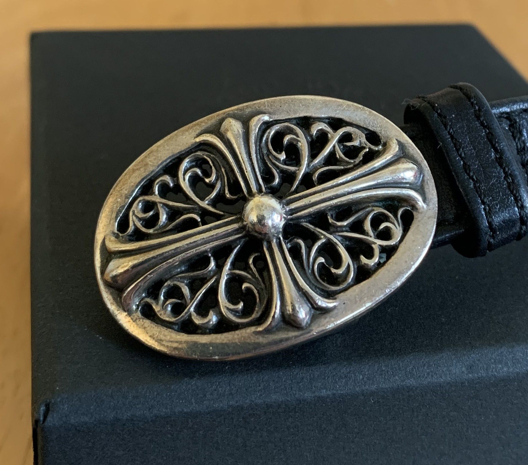 Chrome Hearts Chrome Hearts Oval Cross Leather Bracelet Size ONE SIZE - 3 Thumbnail