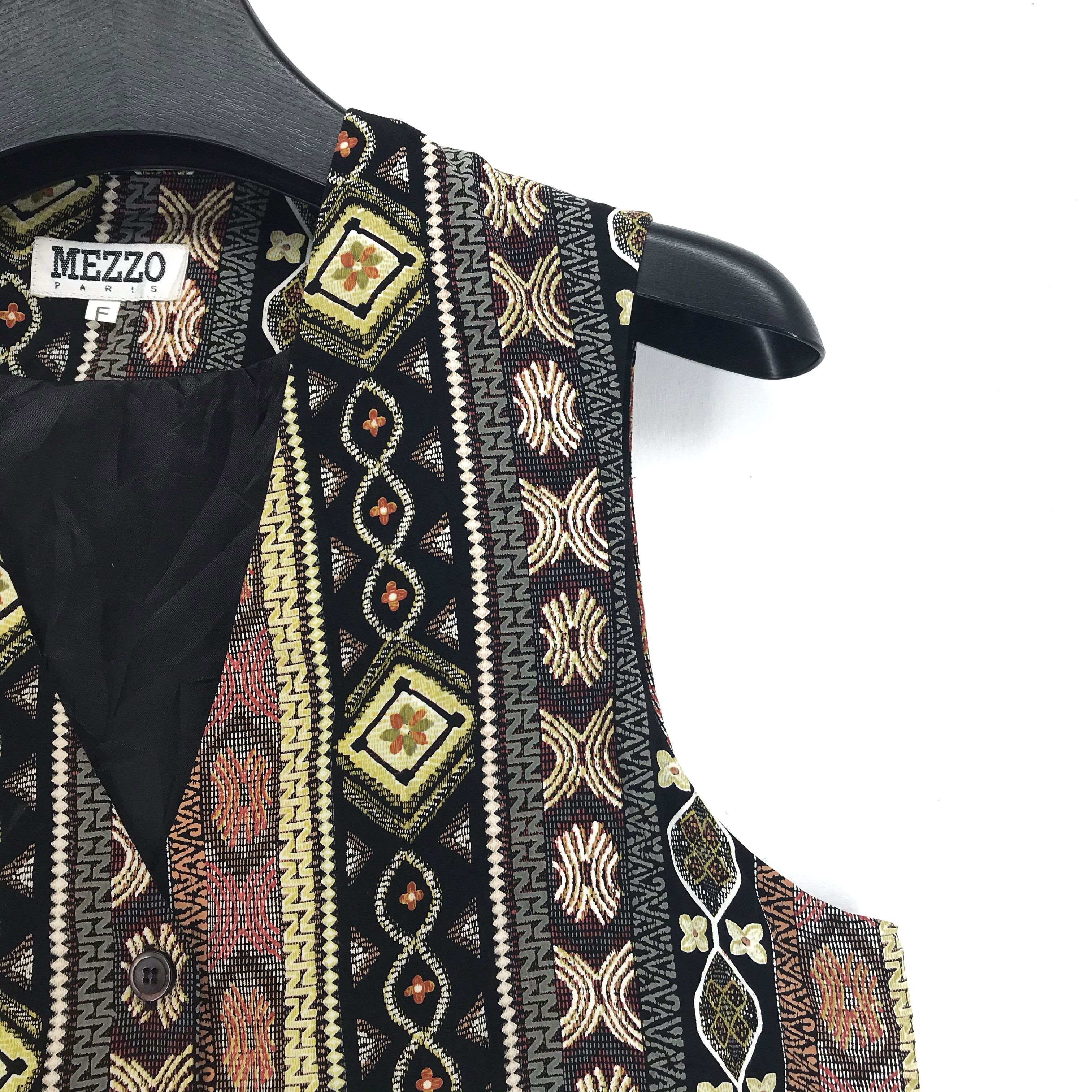 Japanese Brand Rare Design Mezzo Paris Multicolor Vest #2322-91 Size US S / EU 44-46 / 1 - 4 Thumbnail