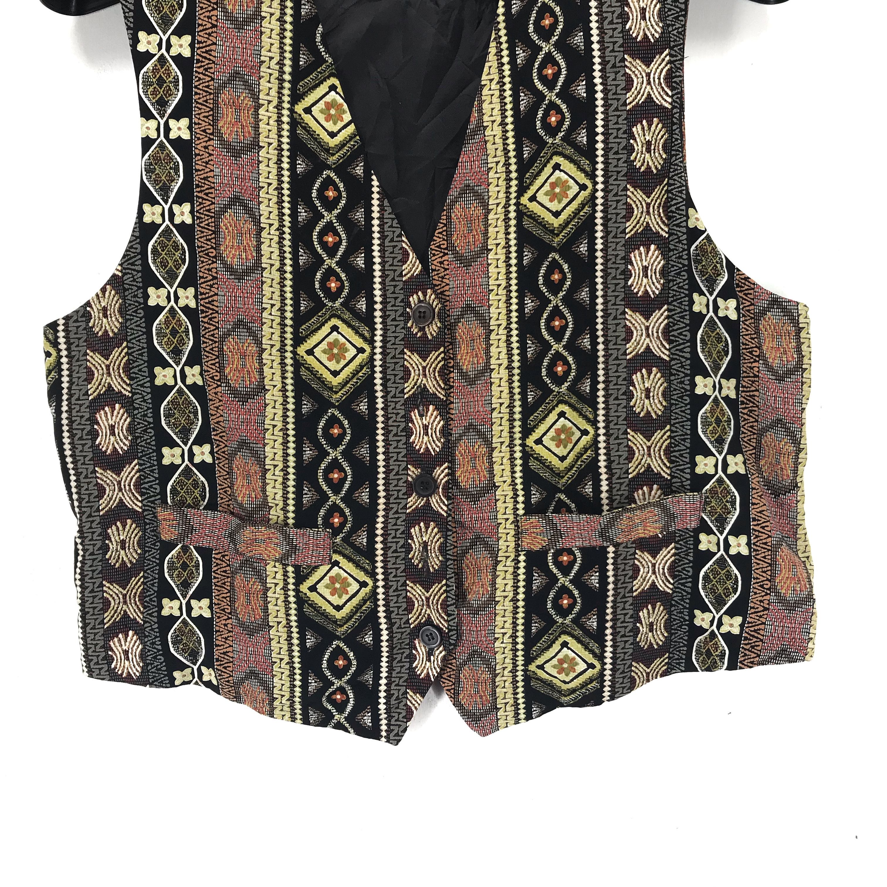 Japanese Brand Rare Design Mezzo Paris Multicolor Vest #2322-91 Size US S / EU 44-46 / 1 - 3 Thumbnail