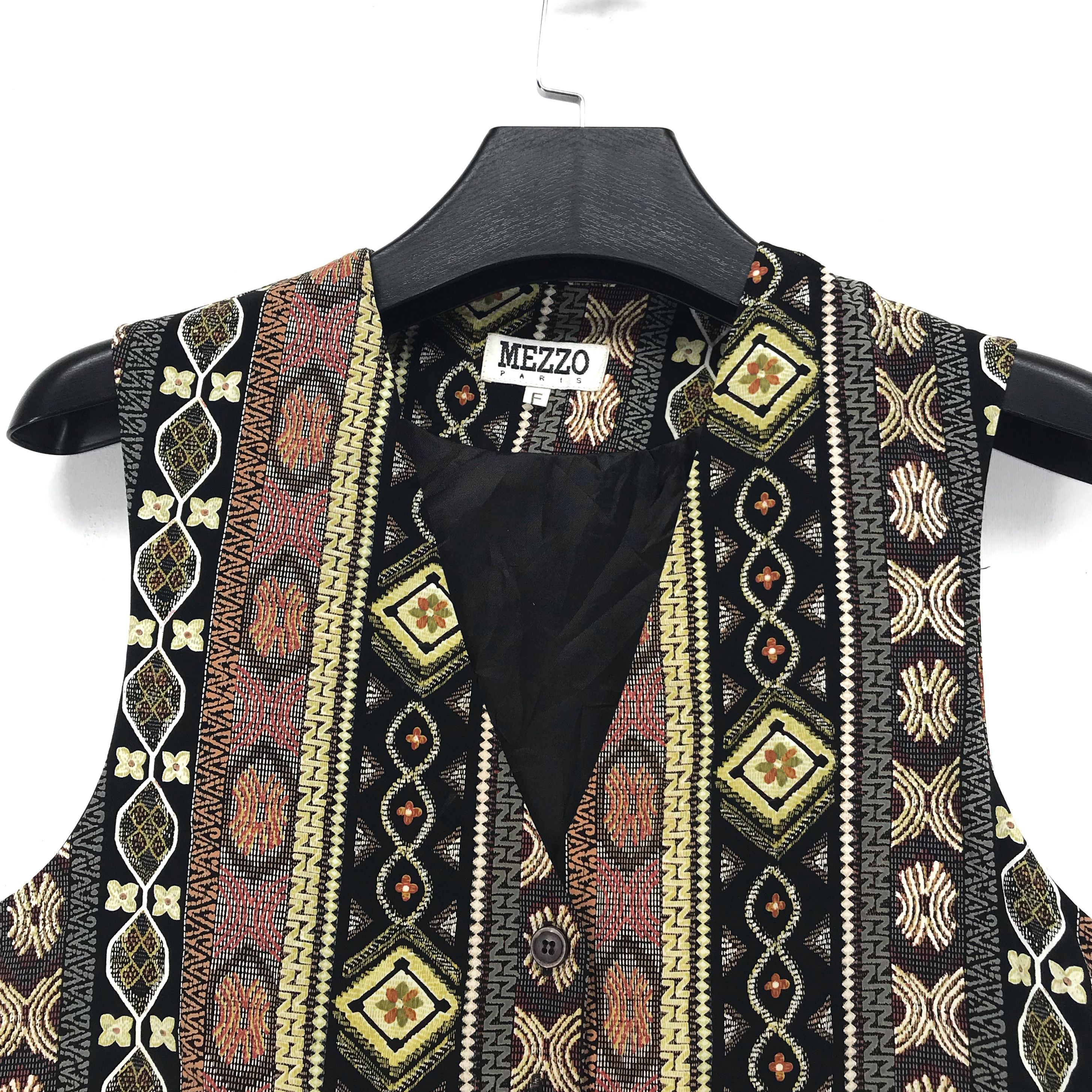 Japanese Brand Rare Design Mezzo Paris Multicolor Vest #2322-91 Size US S / EU 44-46 / 1 - 2 Thumbnail