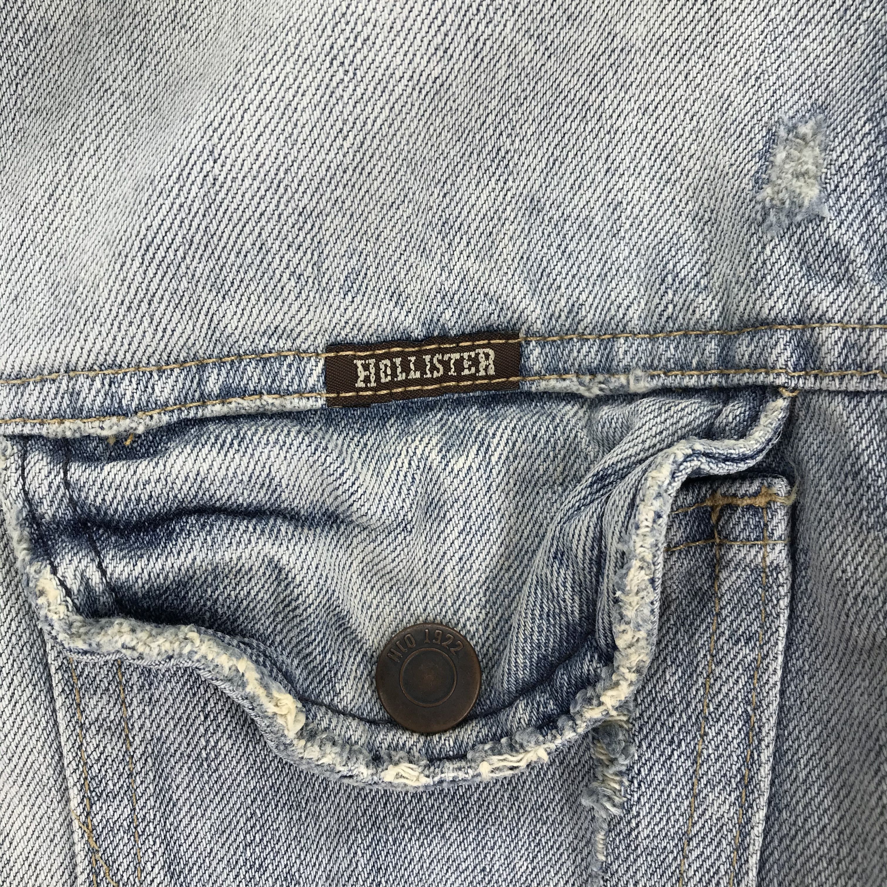 Hollister Trashed Hollister Washed Denim Jacket #2211-87 Size US M / EU 48-50 / 2 - 3 Thumbnail