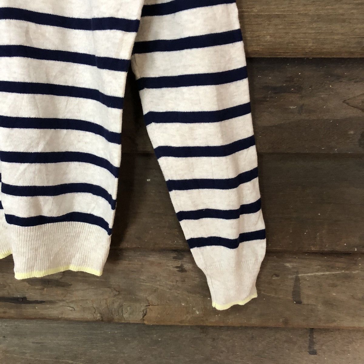 GU GU White Stripe Patterened Cardigans #7274 Size S / US 4 / IT 40 - 8 Thumbnail