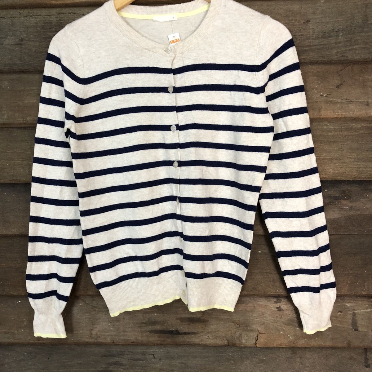 GU GU White Stripe Patterened Cardigans #7274 Size S / US 4 / IT 40 - 3 Thumbnail