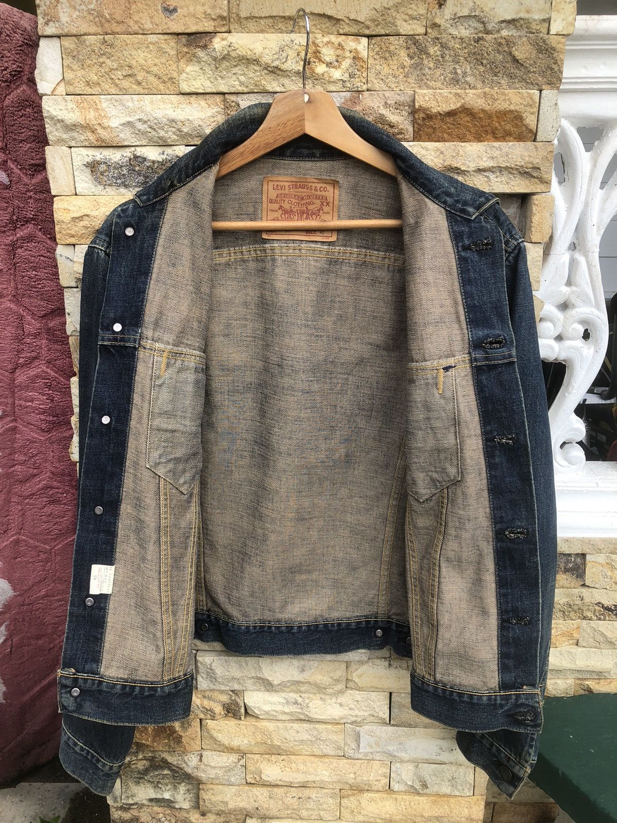 Levi's Rare🔥Vintage Levis Big E Lot 557 Denim Jacket Size US L / EU 52-54 / 3 - 10 Thumbnail