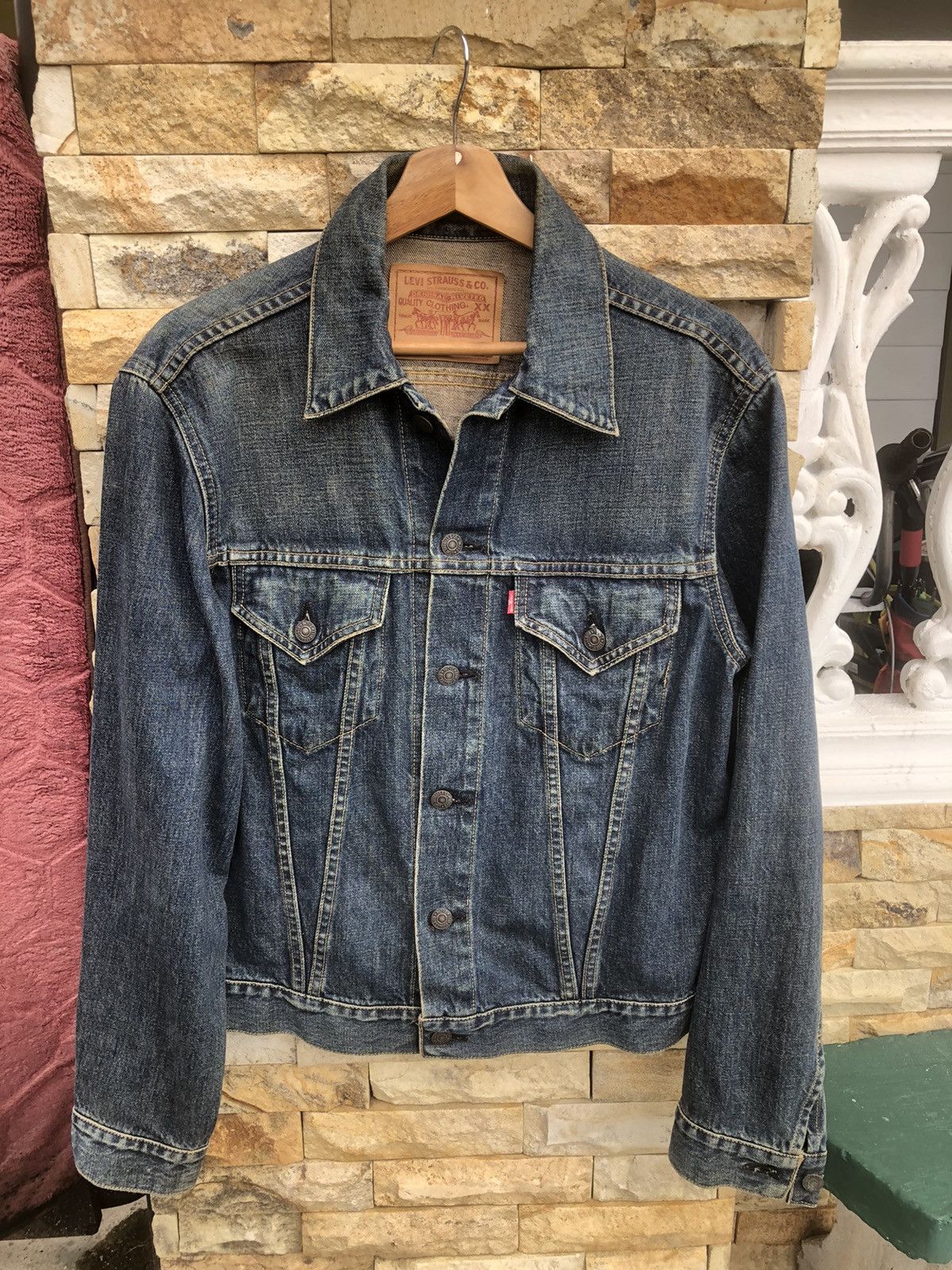 Levi's Rare🔥Vintage Levis Big E Lot 557 Denim Jacket Size US L / EU 52-54 / 3 - 3 Thumbnail