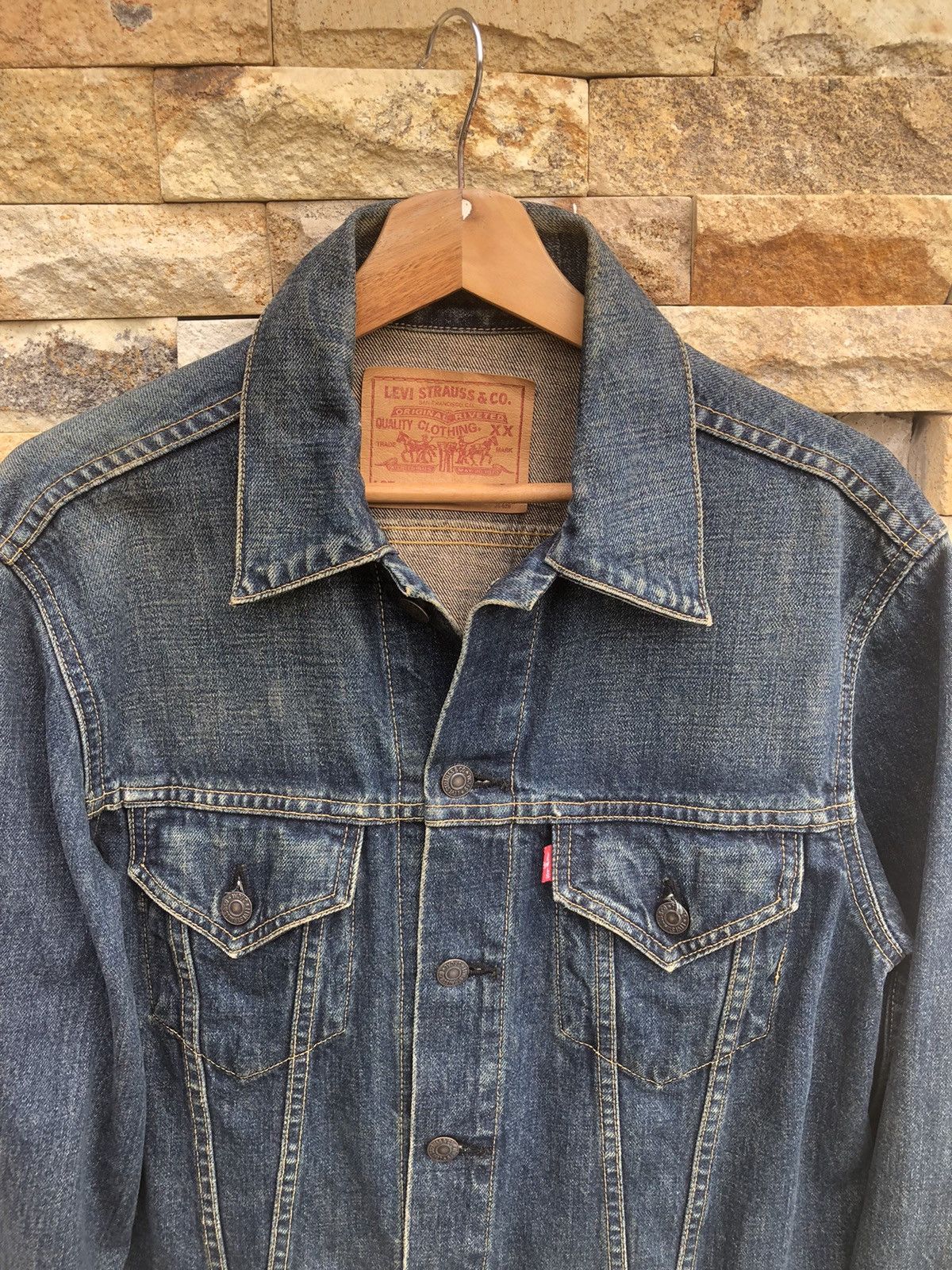 Levi's Rare🔥Vintage Levis Big E Lot 557 Denim Jacket Size US L / EU 52-54 / 3 - 4 Thumbnail