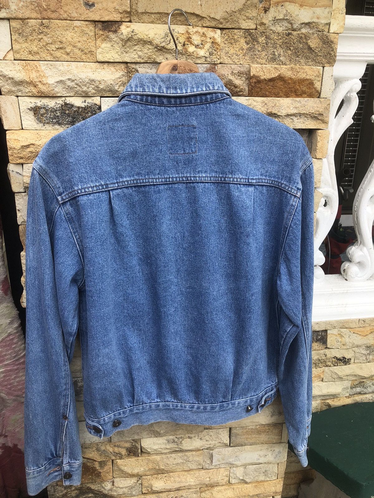 Japanese Brand × Vintage Last Drop🔥Rare‼️Vtg Jungle Storm Light Wash Blue Denim Jacket Size US L / EU 52-54 / 3 - 6 Thumbnail
